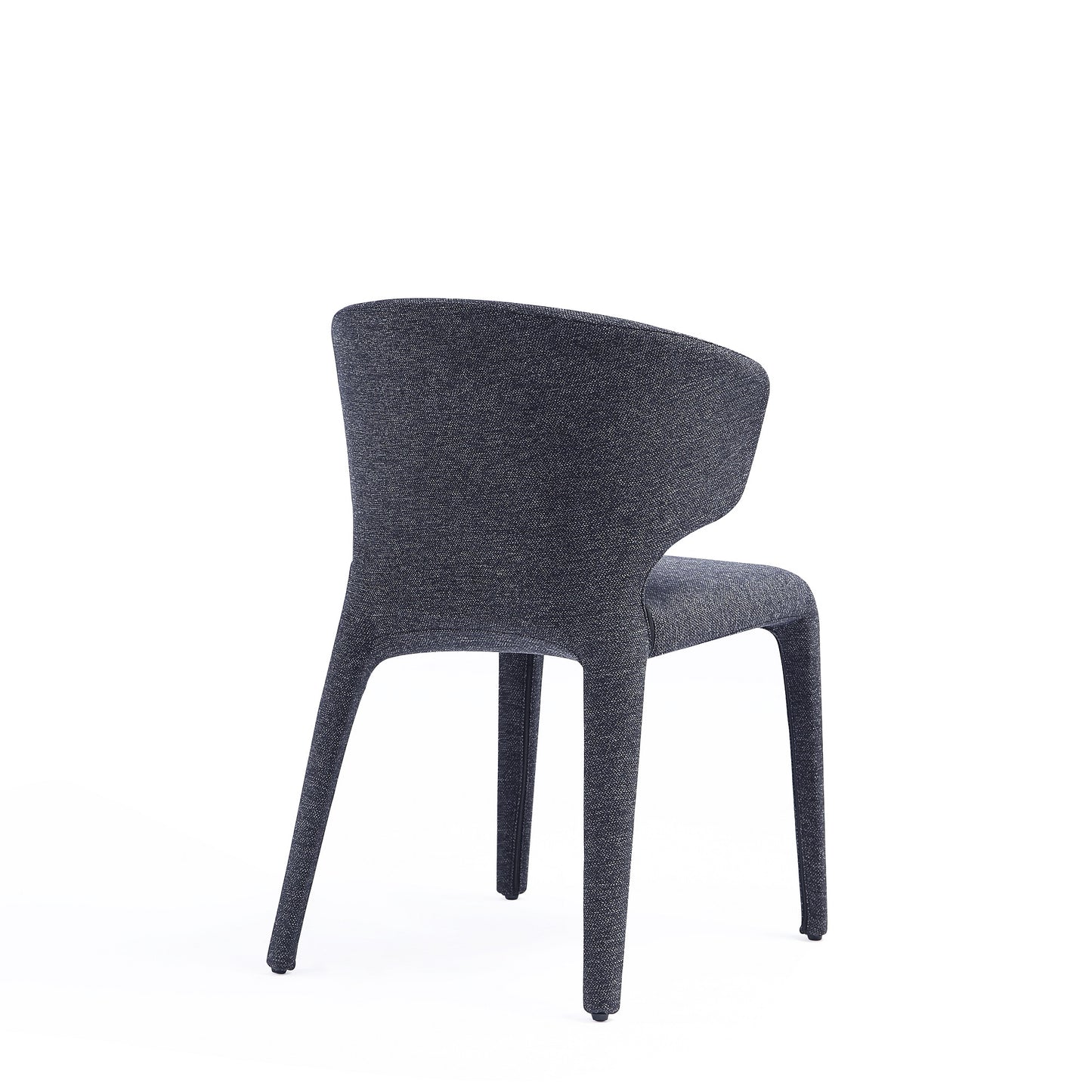 Conrad Mid-Century Modern Upholstered Dining Chair in Black - Set of 2 DC031-WBK