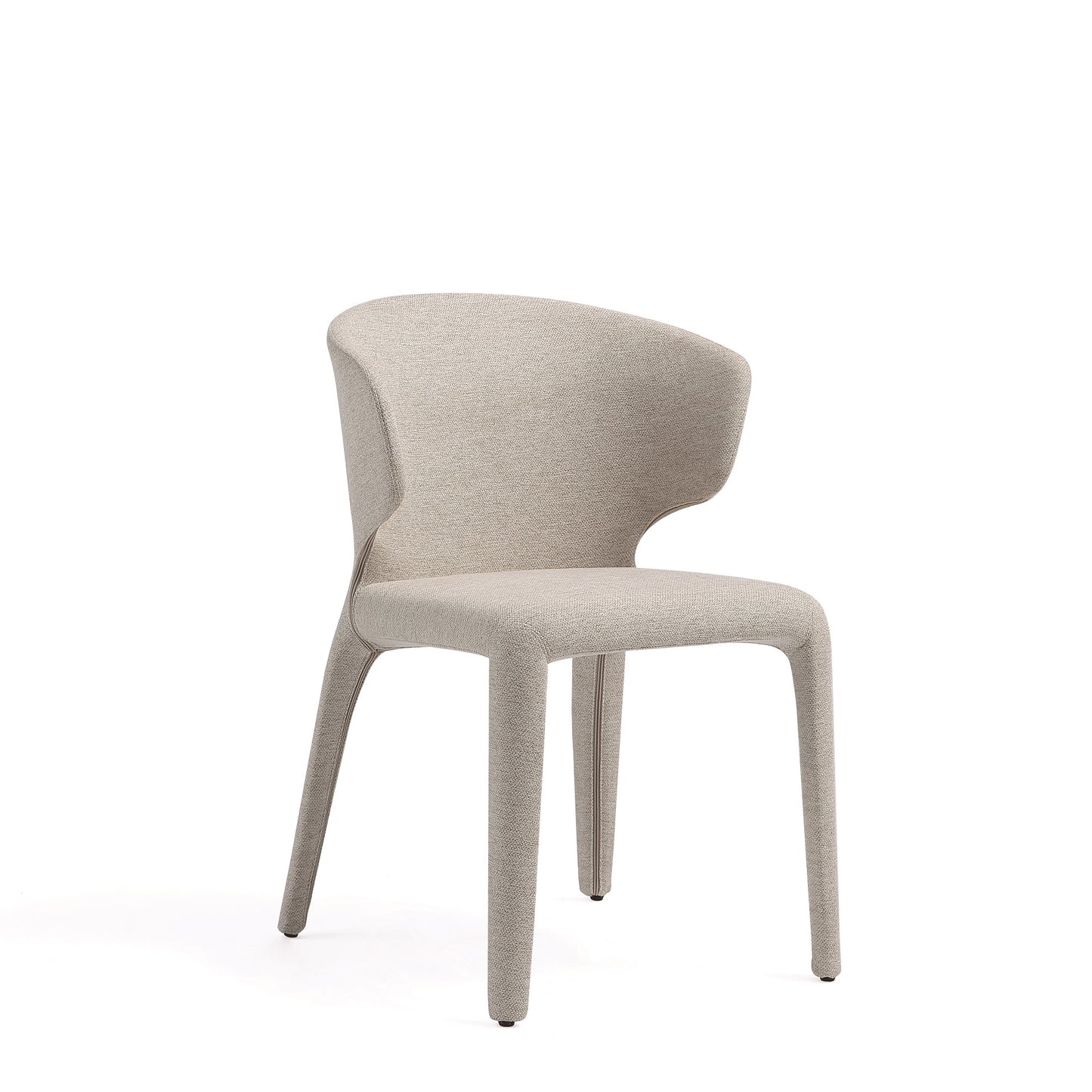 Manhattan Comfort Conrad Modern Woven Tweed Dining Chair in Wheat (Set of 2) DC031-WWT