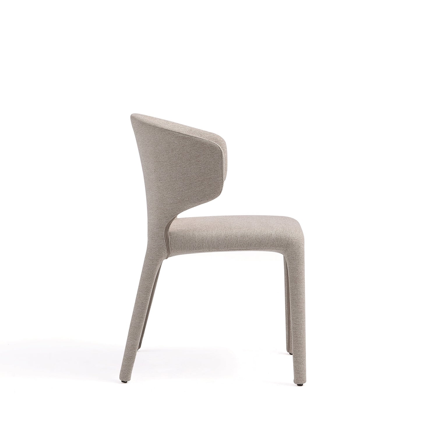 Manhattan Comfort Conrad Modern Woven Tweed Dining Chair in Wheat (Set of 2) DC031-WWT