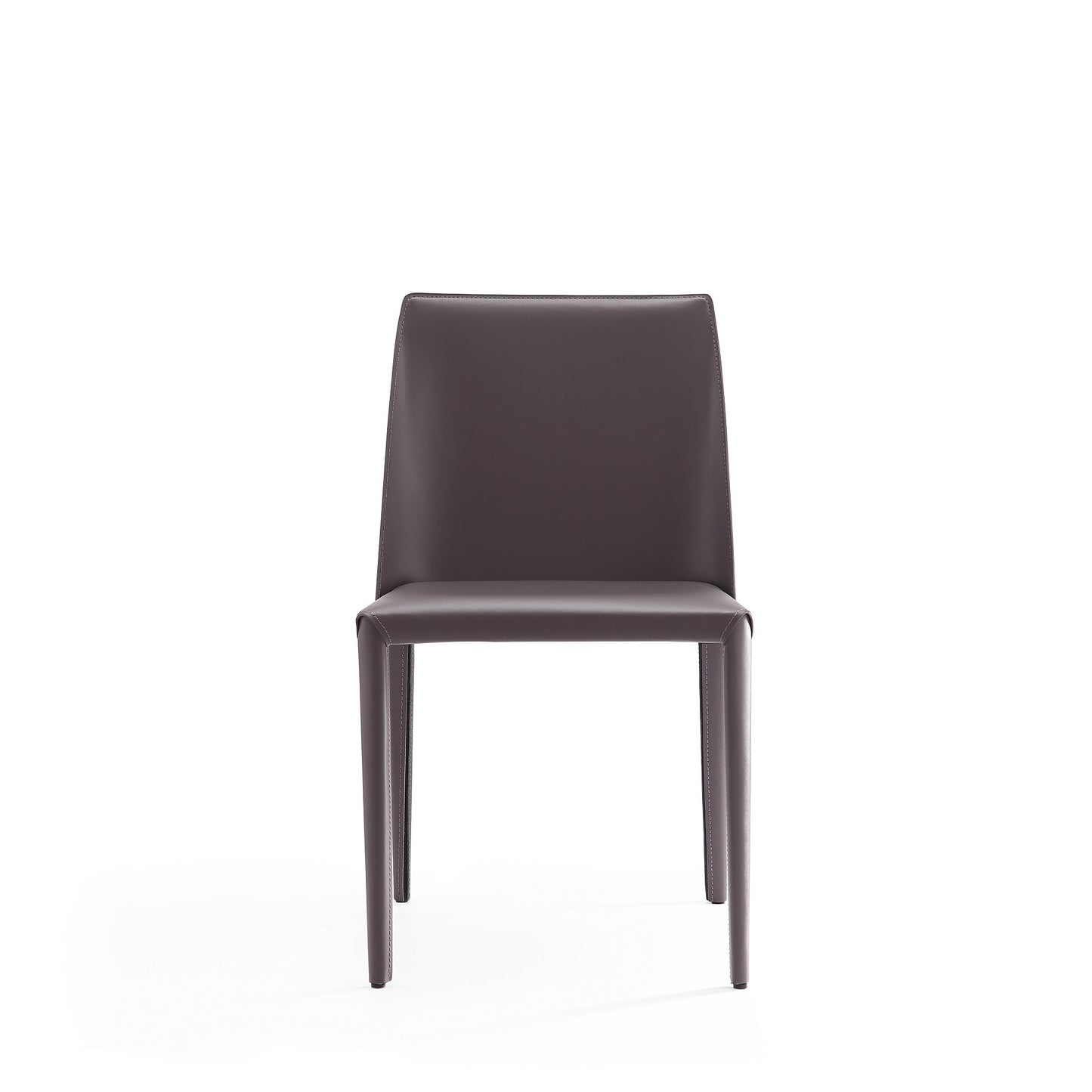 Paris Modern Vegan Leather Dining Chair in Gray - Set of 2 DC032-GY