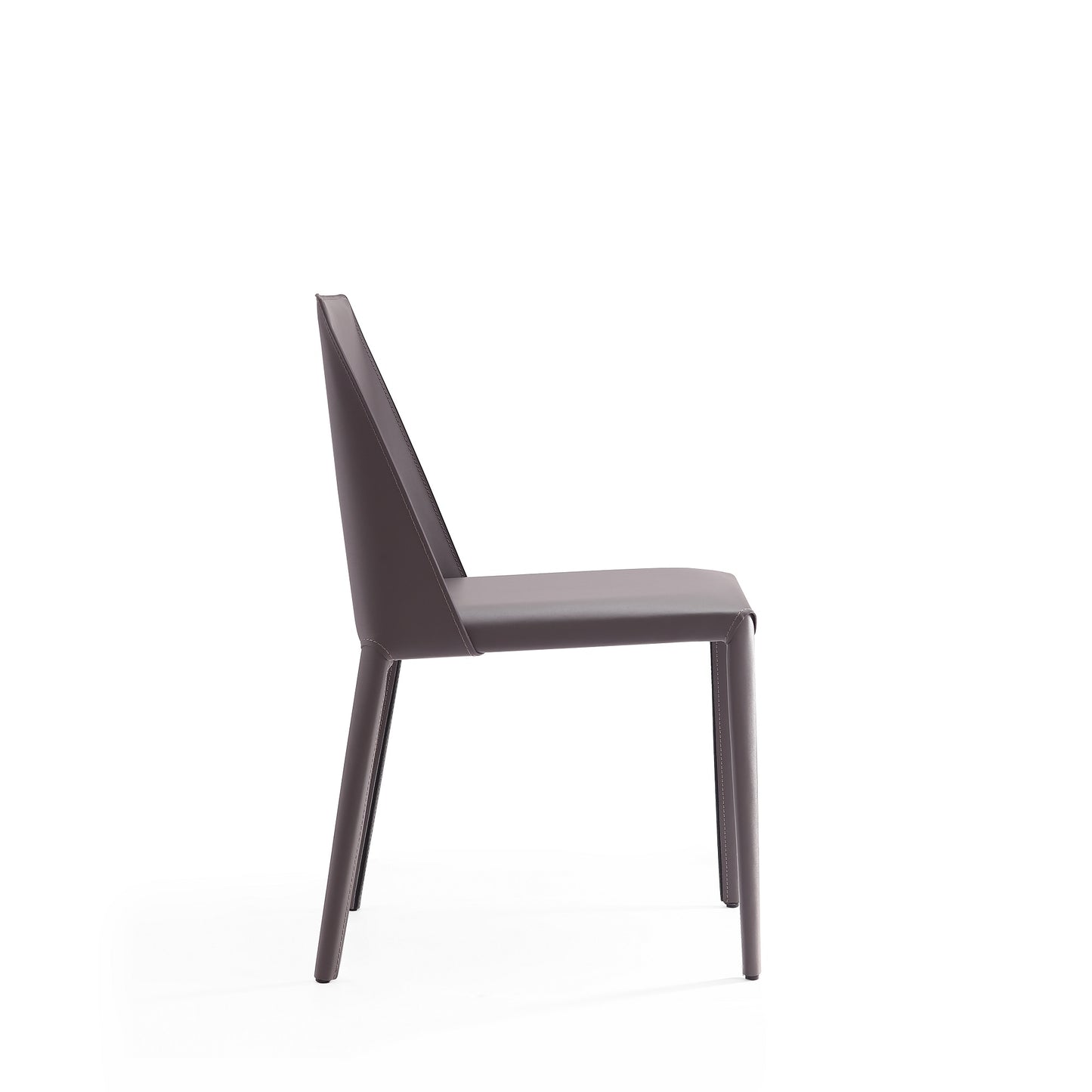 Paris Modern Vegan Leather Dining Chair in Gray - Set of 2 DC032-GY
