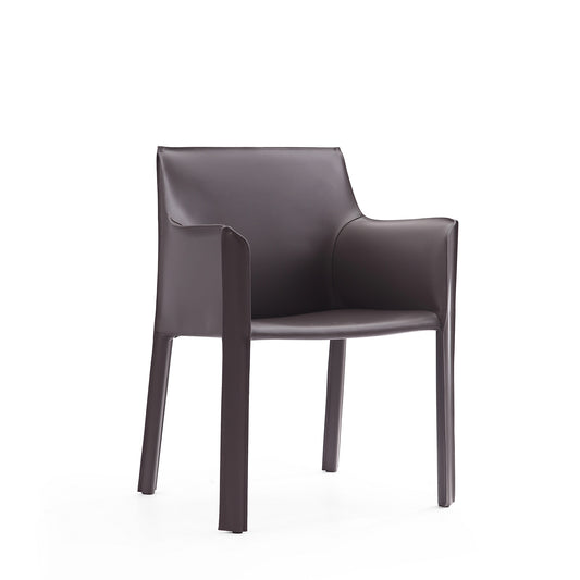 Vogue Modern Vegan Leather Dining Chair in Gray DC033-GY