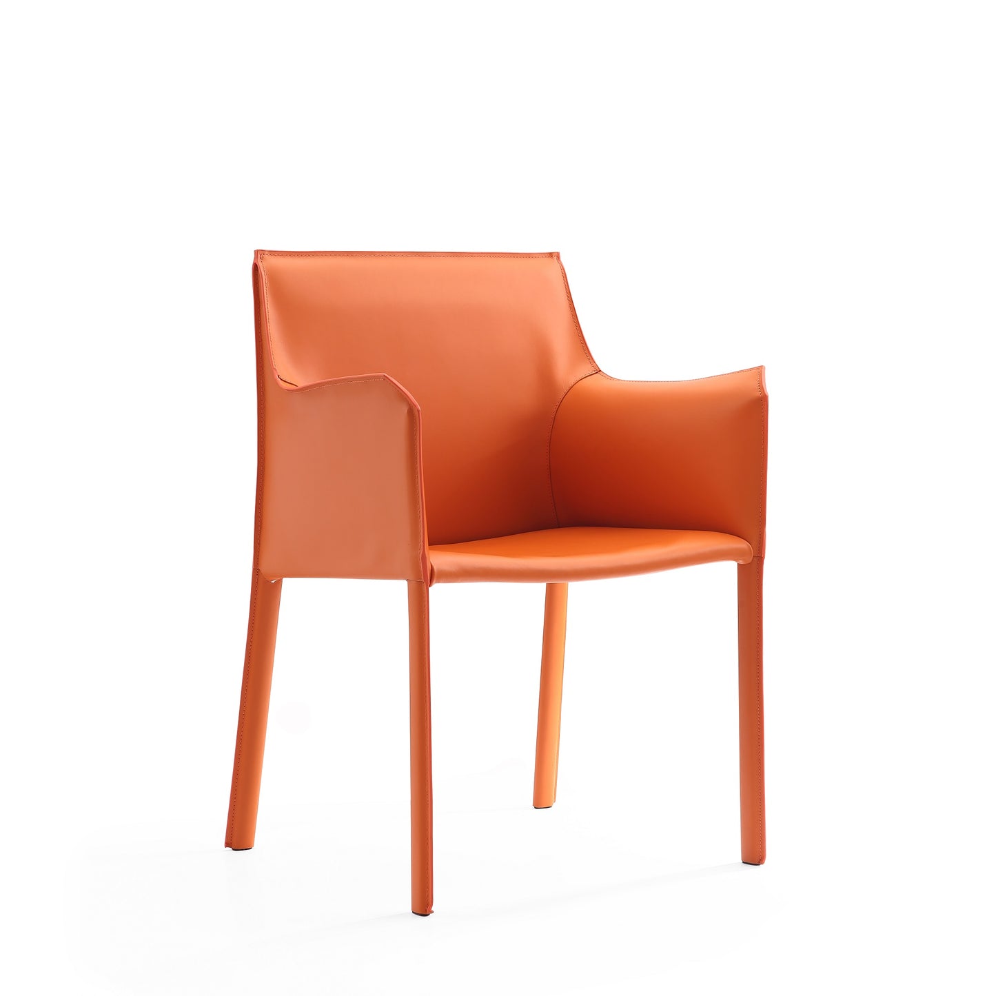 Paris Modern Vegan Leather Side Chair in Coral DC034-CO