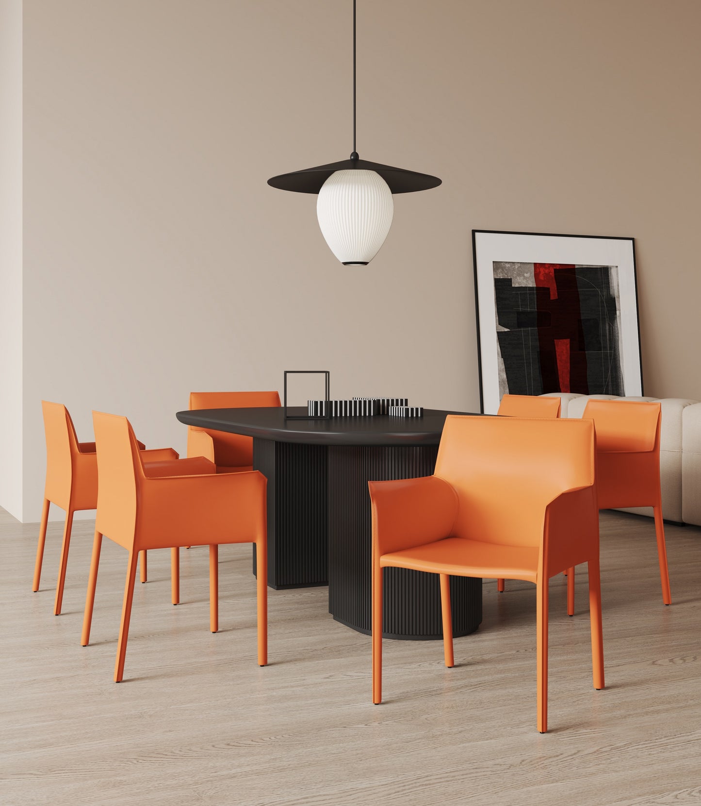 Manhattan Comfort Paris Coral Saddle Leather Armchair DC034-CO