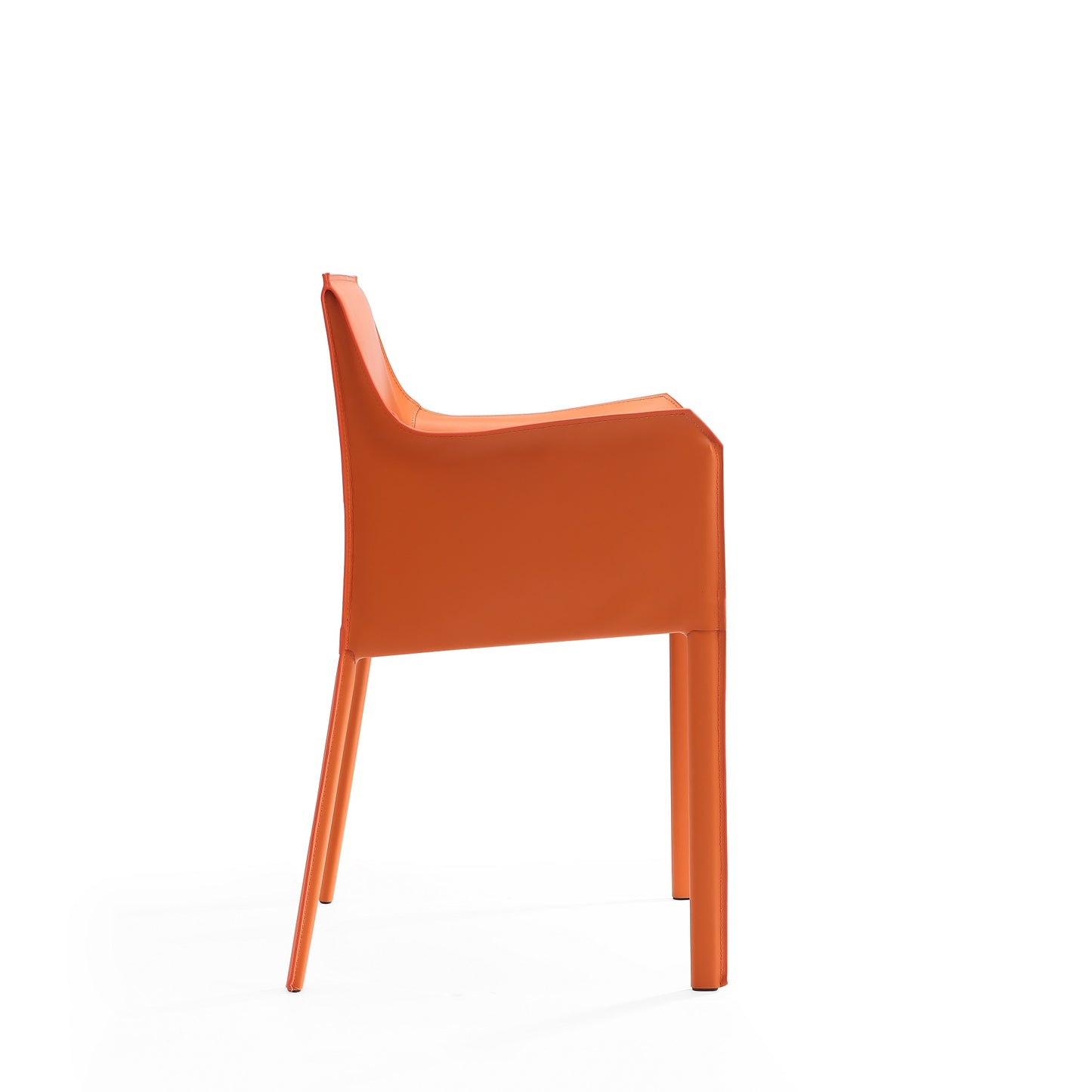 Manhattan Comfort Paris Coral Saddle Leather Armchair DC034-CO
