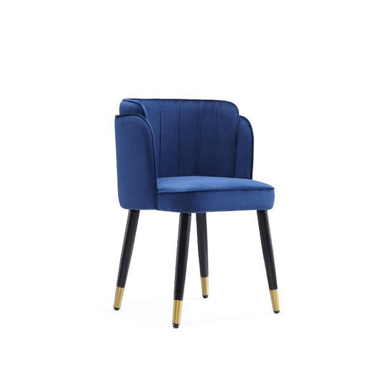 Zephyr Modern Wood Velvet Dining Chair in Blue DC043-BL