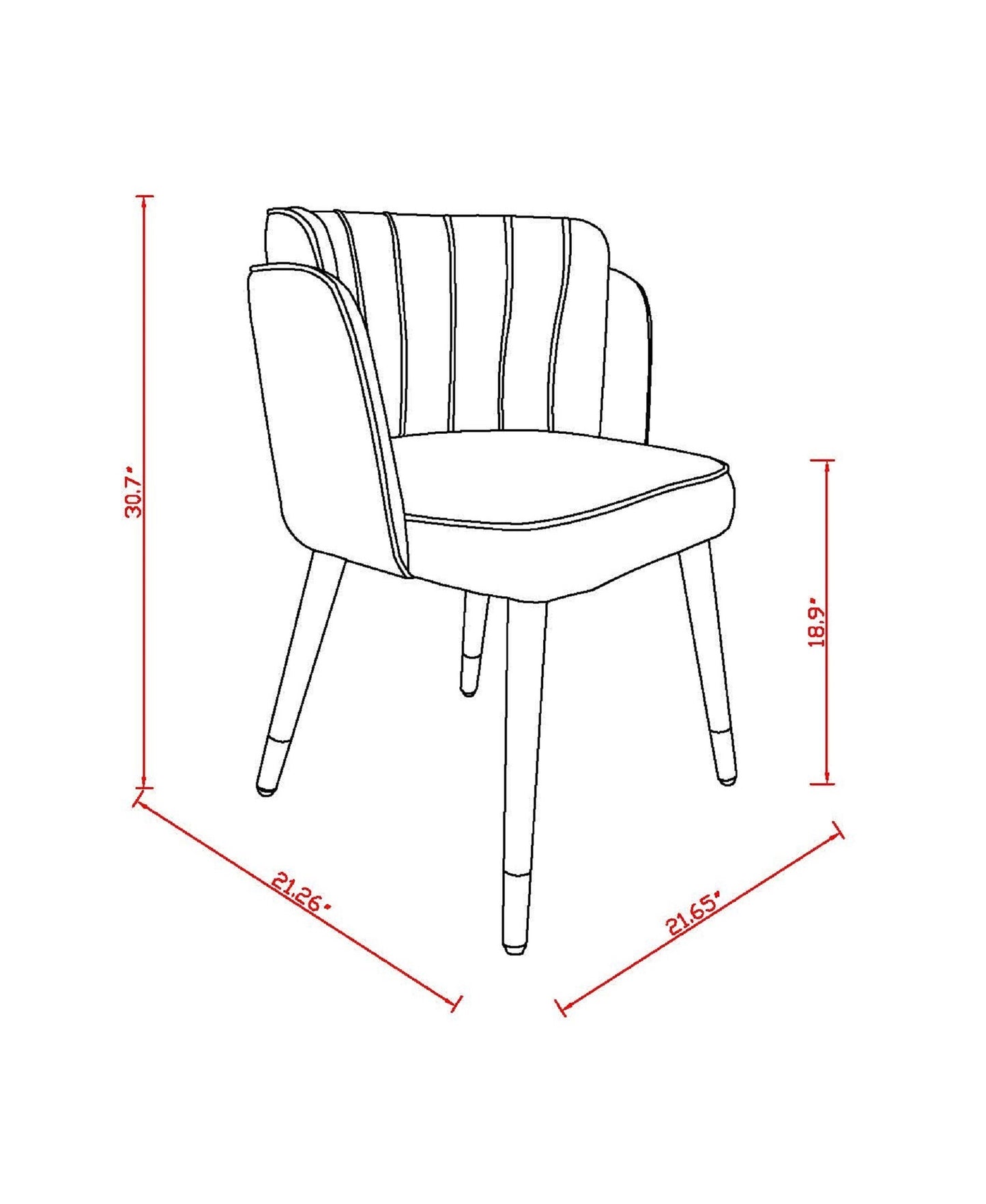 Manhattan Comfort Zephyr Velvet Dining Chair in Cream DC043-CR