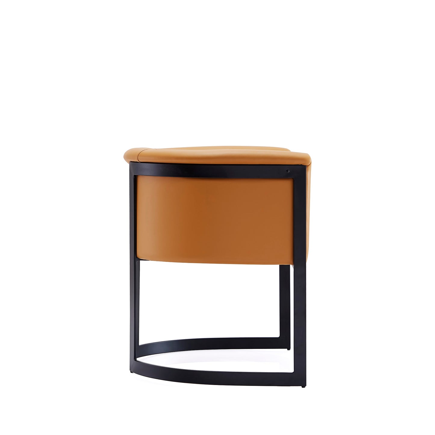 Manhattan Comfort Corso Leatherette Dining Chair with Metal Frame in Tan DC046-CL