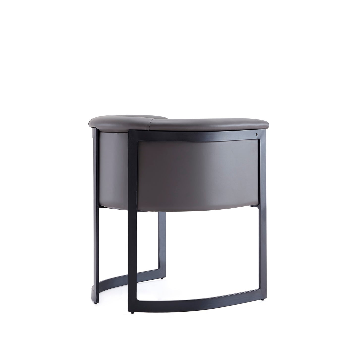Corso Modern Metal Vegan Leather Dining Chair in Graphite DC046-PE