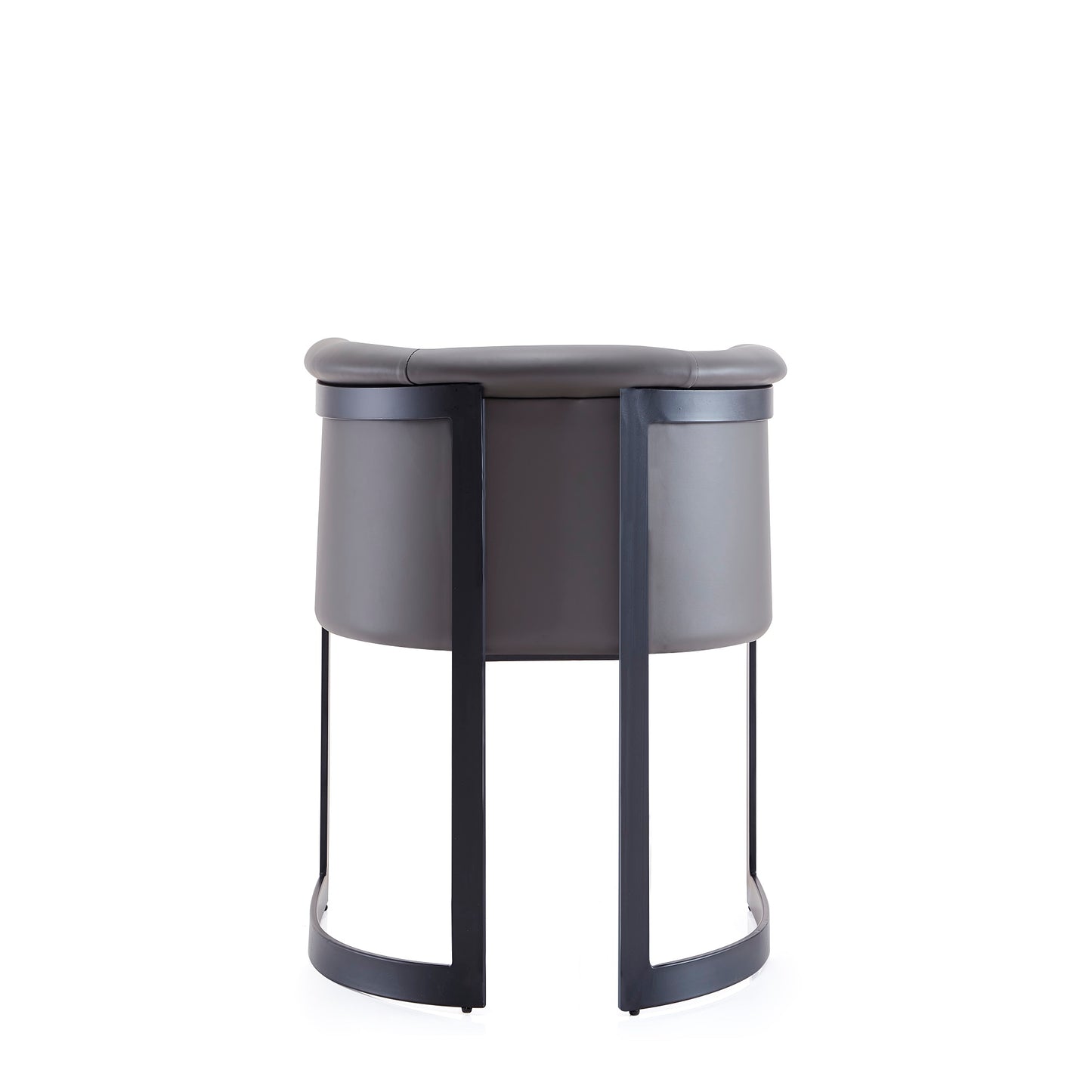 Corso Modern Metal Vegan Leather Dining Chair in Graphite DC046-PE