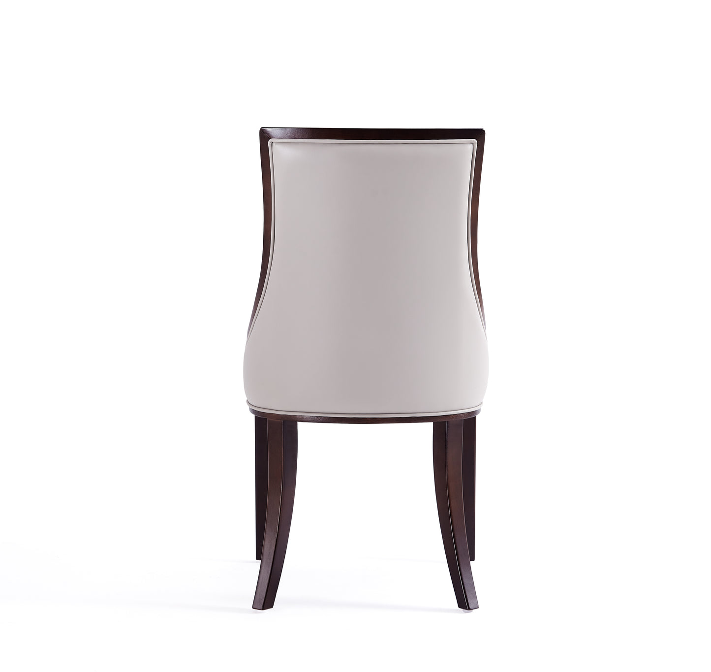 Manhattan Comfort Grand Faux Leather Dining Chairs - Set of 2 in Light Grey DC048-LG