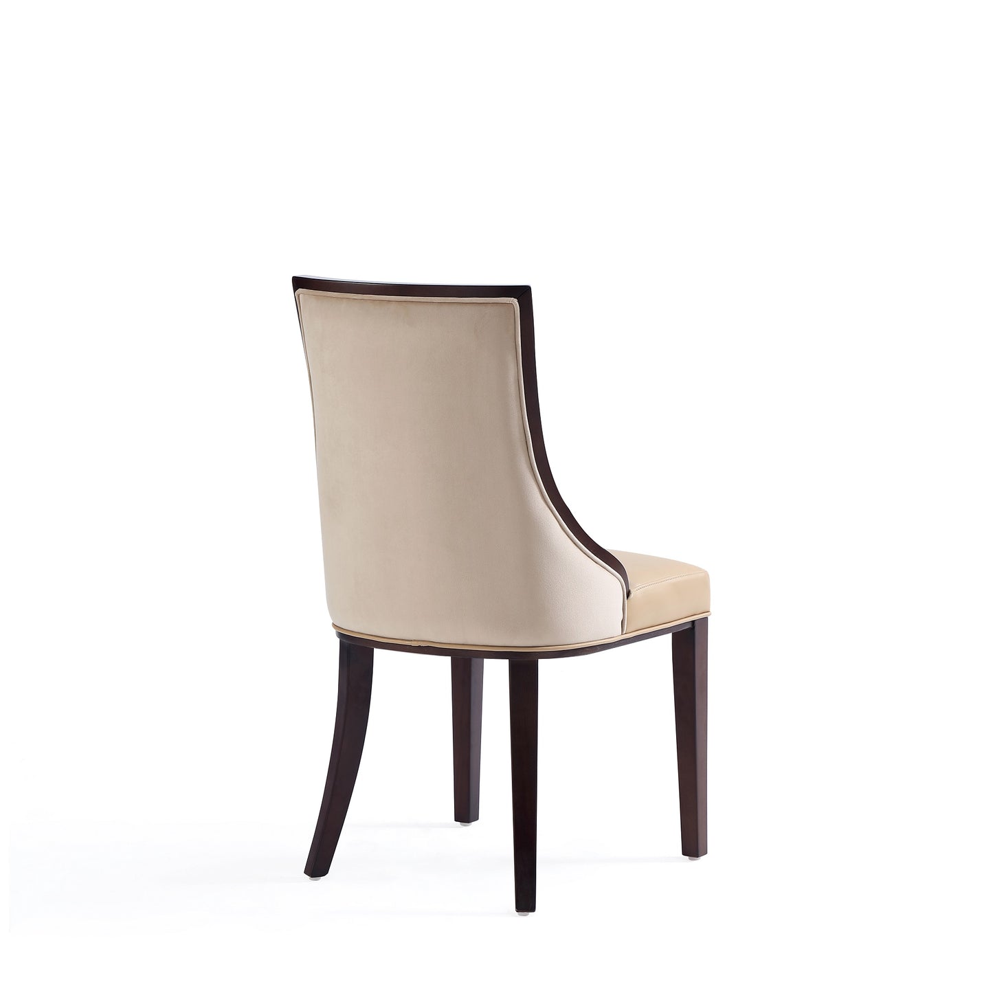 Manhattan Comfort Grand Faux Leather Dining Chair in Tan with Beech Wood Frame (Set of 2) DC048-TN