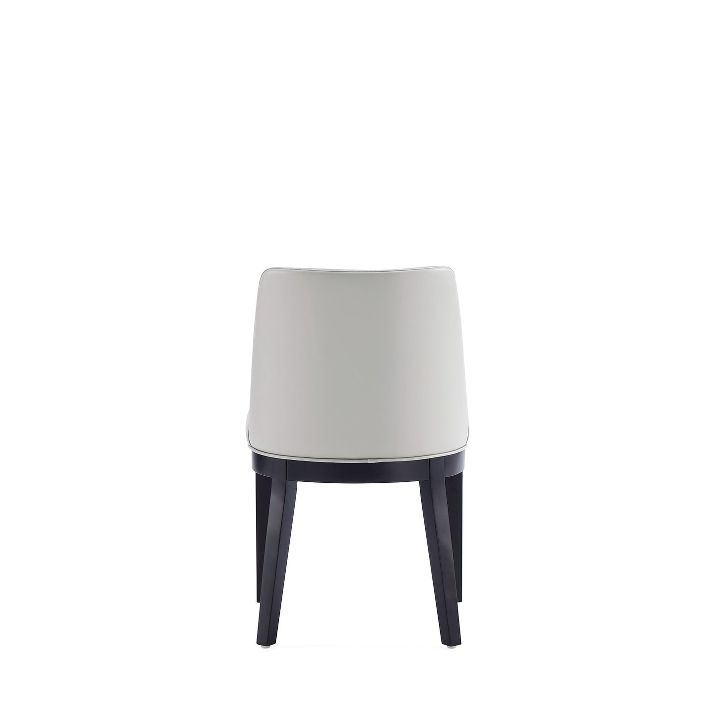 Gansevoort Modern Wood Vegan Leather Dining Chair in Light Gray - Set of 2 DC051-LG