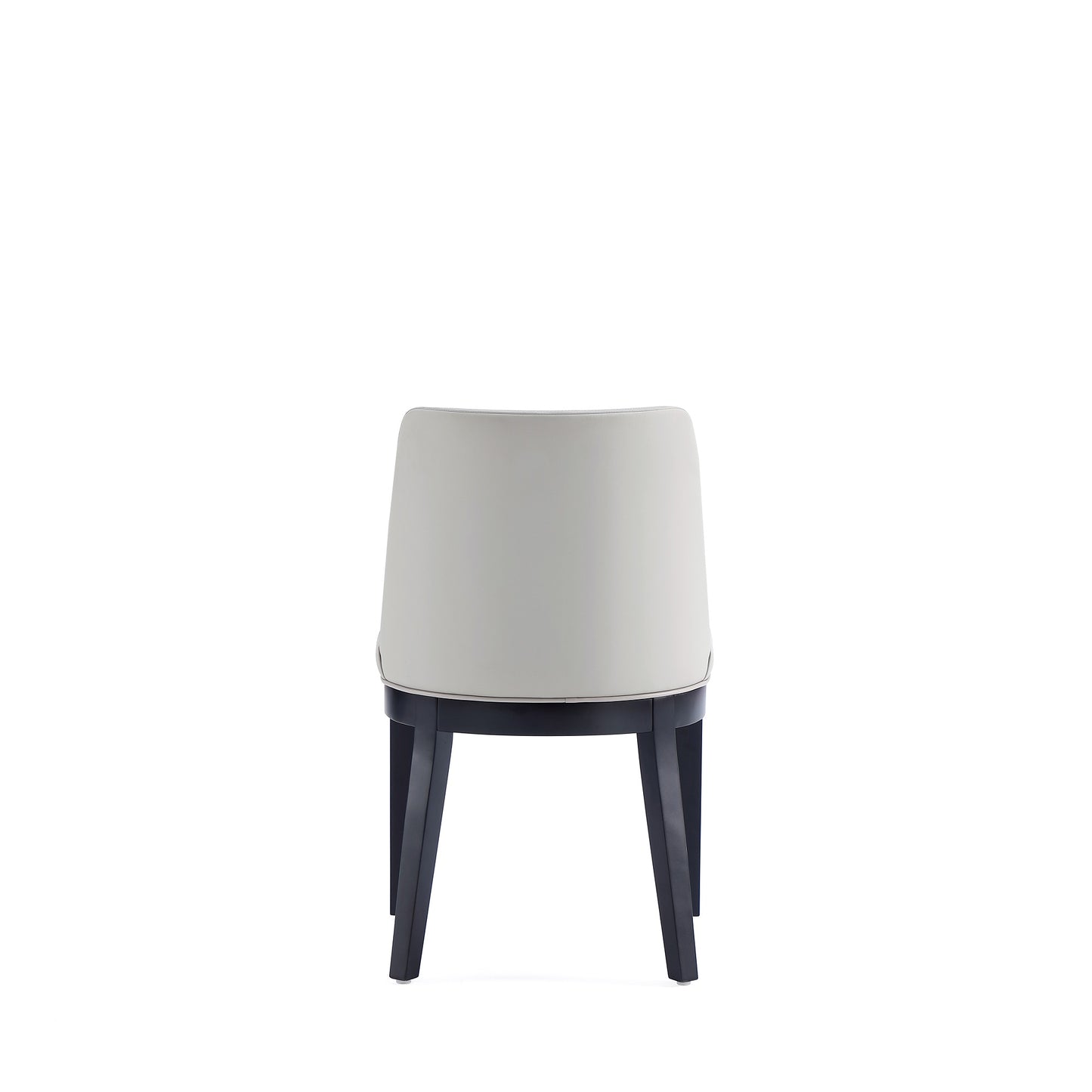 Gansevoort Modern Wood Vegan Leather Dining Chair in Stone Gray - Set of 2 DC051-ST