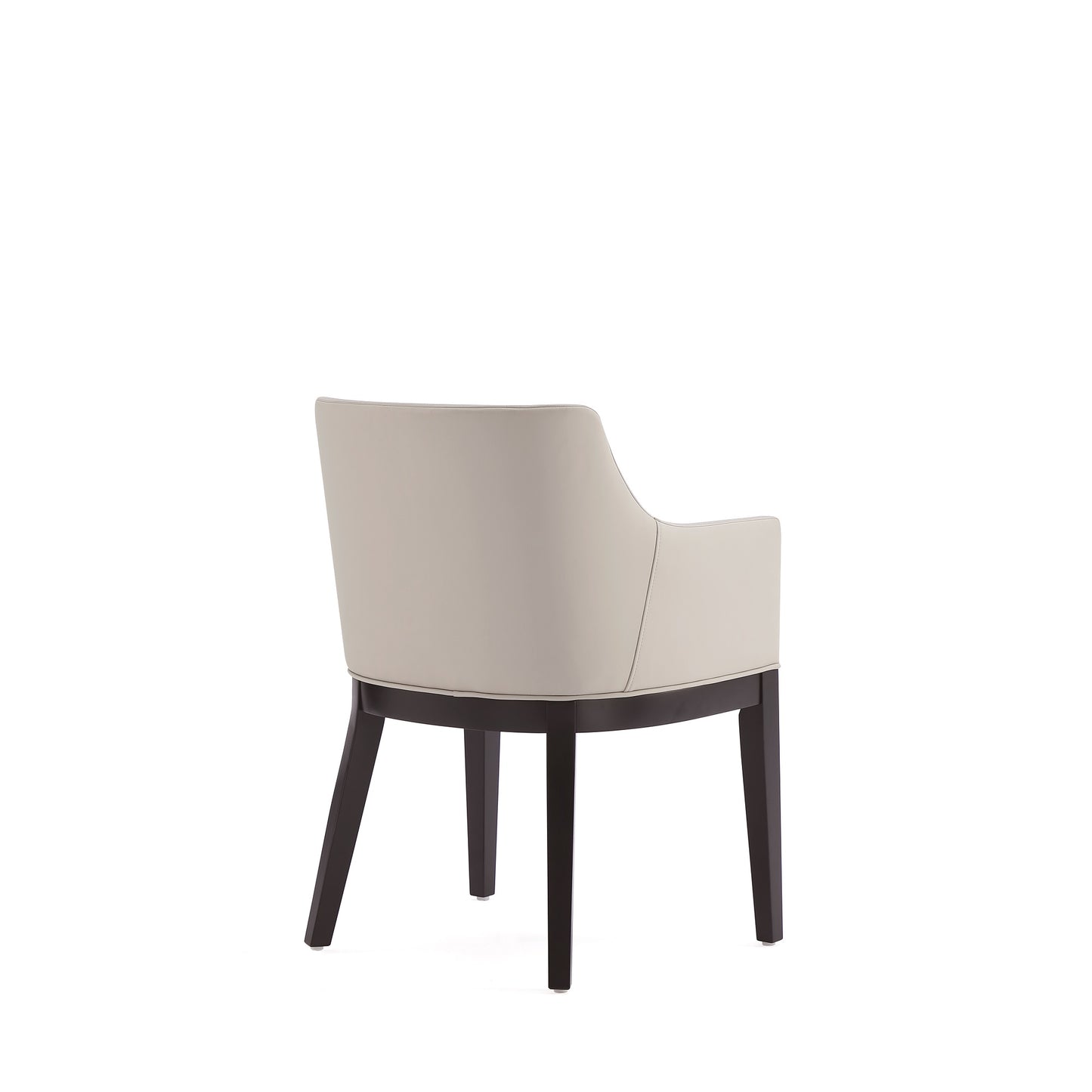 Manhattan Comfort Gansevoort Modern Faux Leather Dining Armchair in Stone Grey DC051AR-ST
