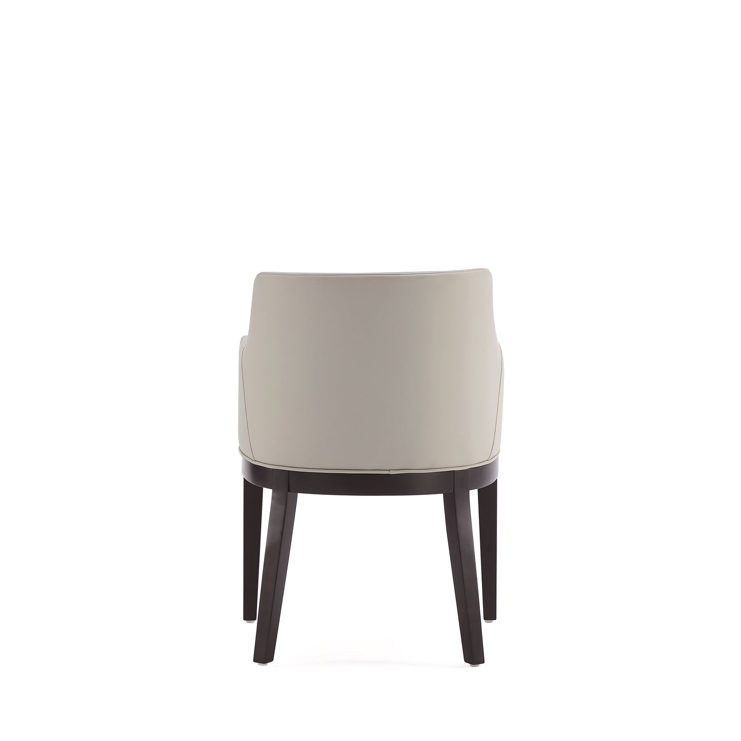 Gansevoort Modern Wood Vegan Leather Armchair in Stone Gray DC051AR-ST