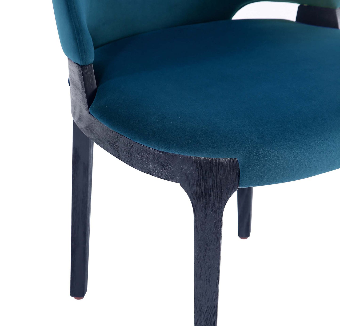Kara Modern Wood Upholstered Dining Chair in Blue - Set of 2 DC057-BL