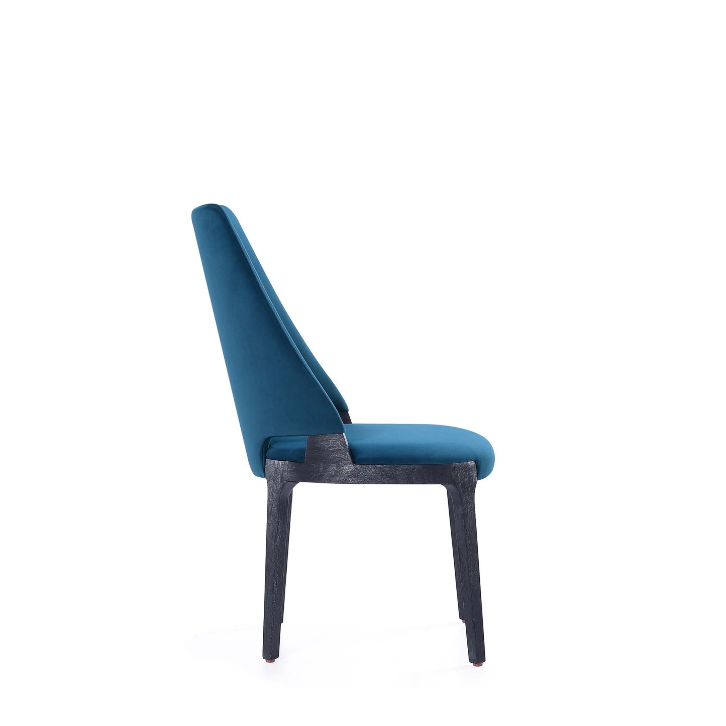 Kara Modern Wood Upholstered Dining Chair in Blue - Set of 2 DC057-BL