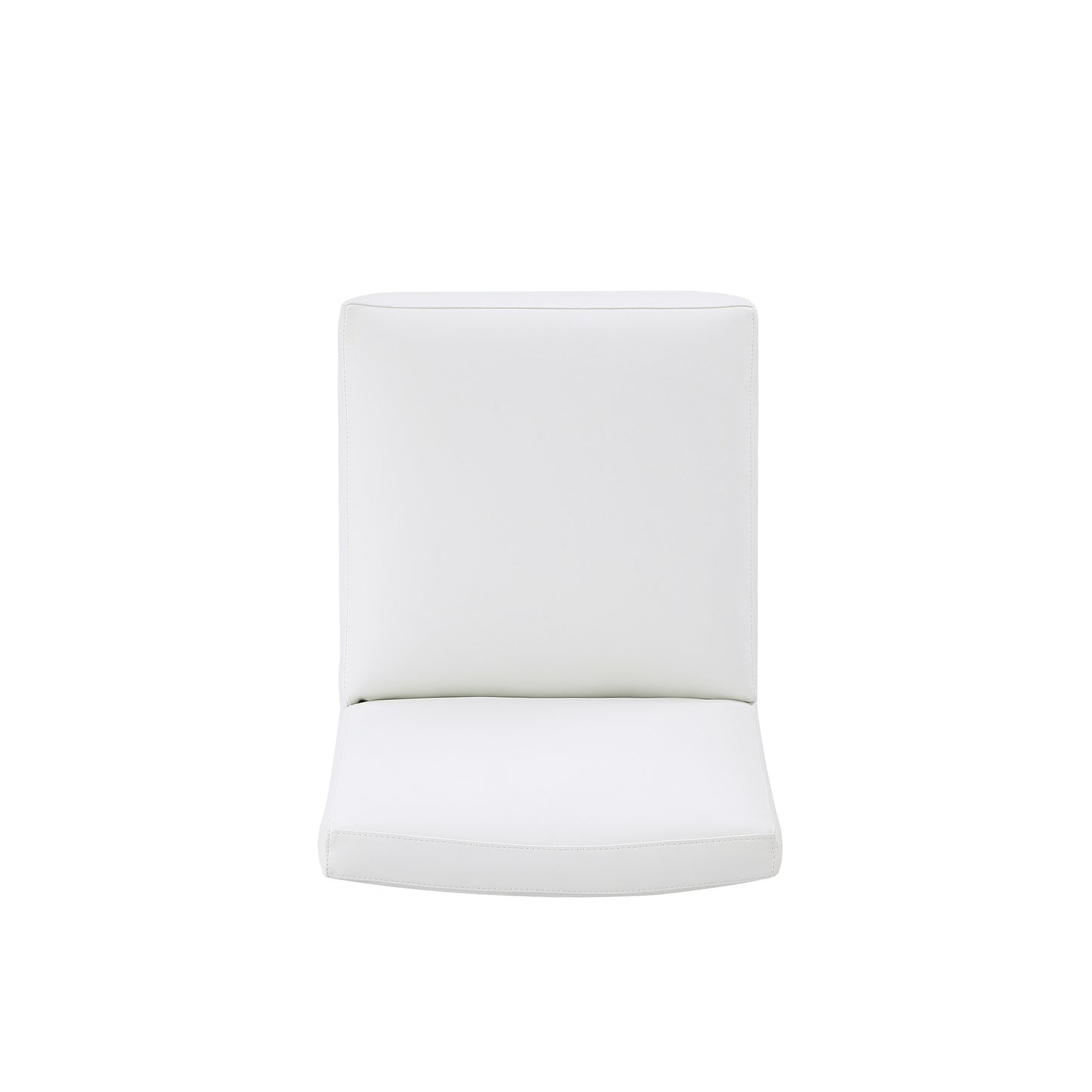 Anna Square Modern Vegan Leather Dining Chair in White DC058-CR
