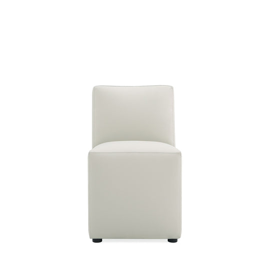 Anna Square Modern Vegan Leather Dining Chair in Stone Gray DC058-ST