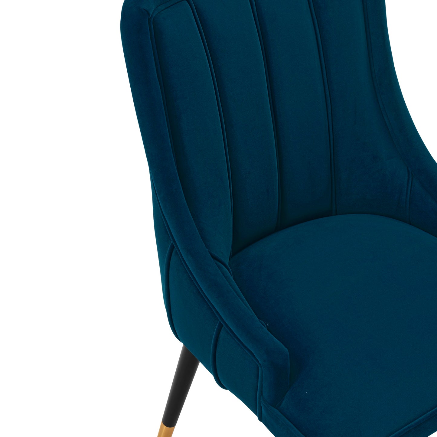 Eda Modern Wood Upholstered Dining Chair in Midnight Blue DC073-BL