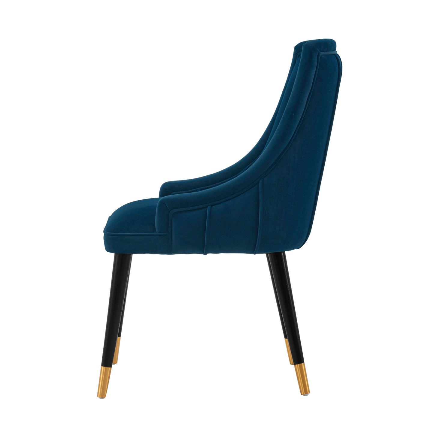 Eda Modern Wood Upholstered Dining Chair in Midnight Blue DC073-BL