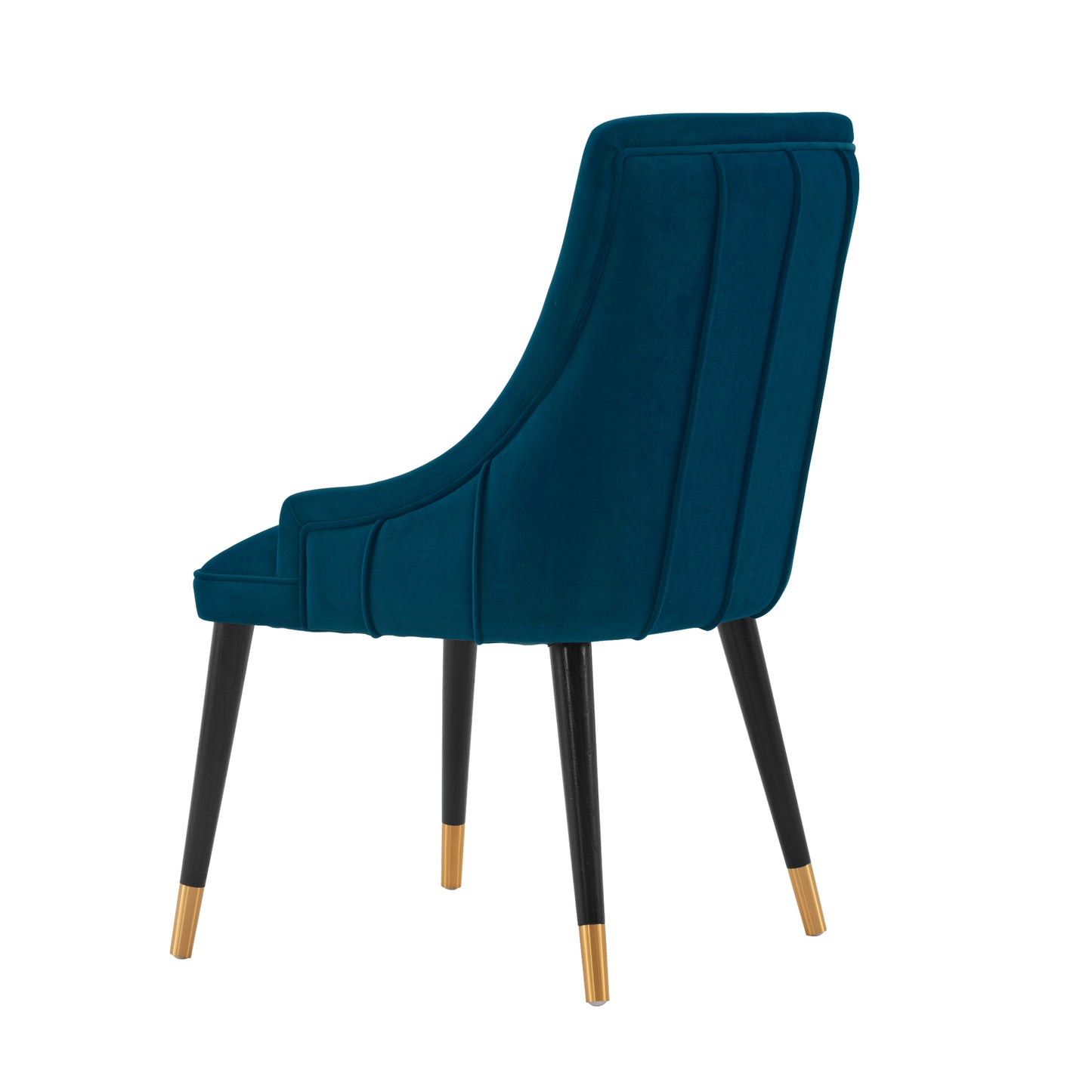 Eda Modern Wood Upholstered Dining Chair in Midnight Blue DC073-BL