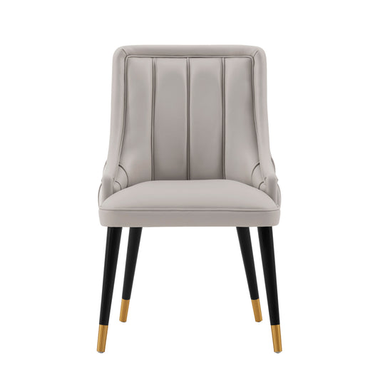 Eda Modern Wood Upholstered Dining Chair in Light Gray DC073-GY