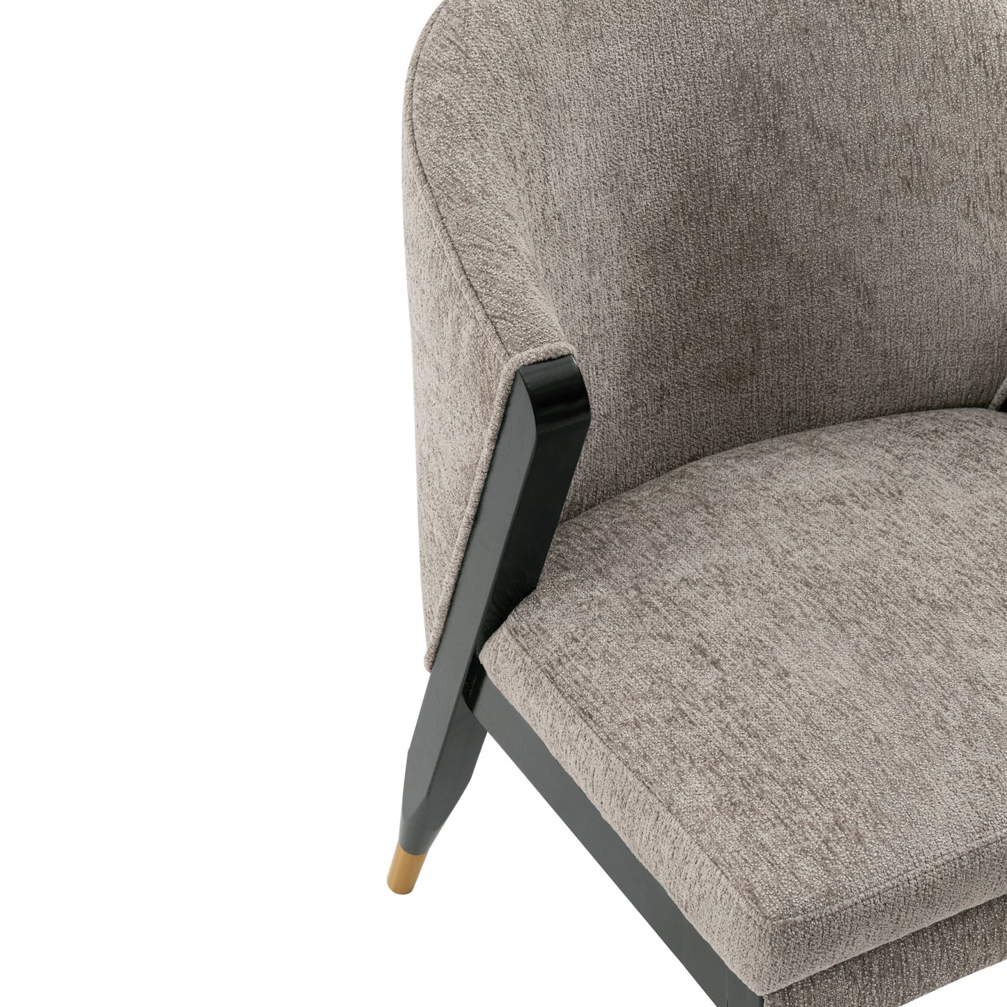 Ola Modern Wood Chenille Dining Chair in Stone DC075-ST