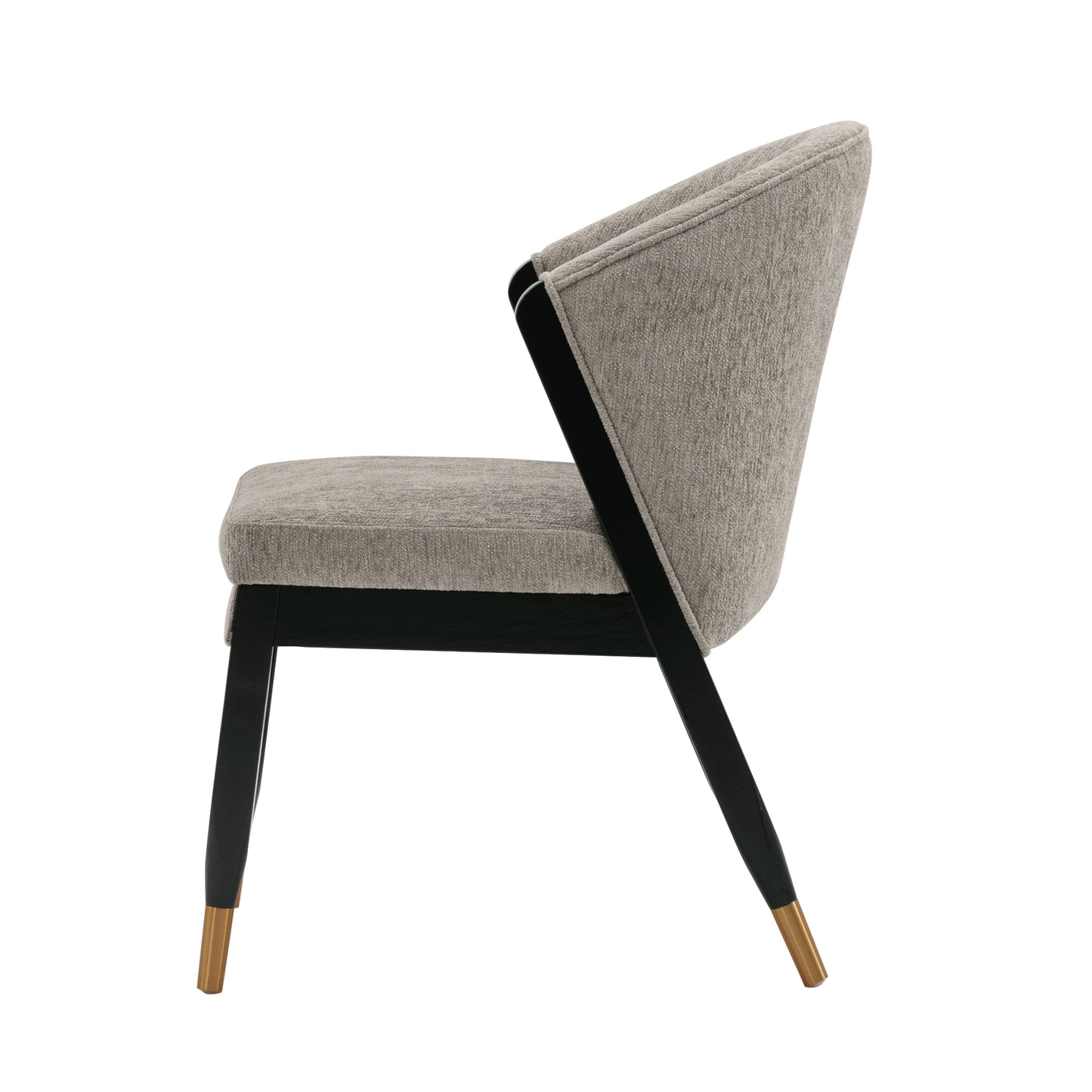 Ola Modern Wood Chenille Dining Chair in Stone DC075-ST