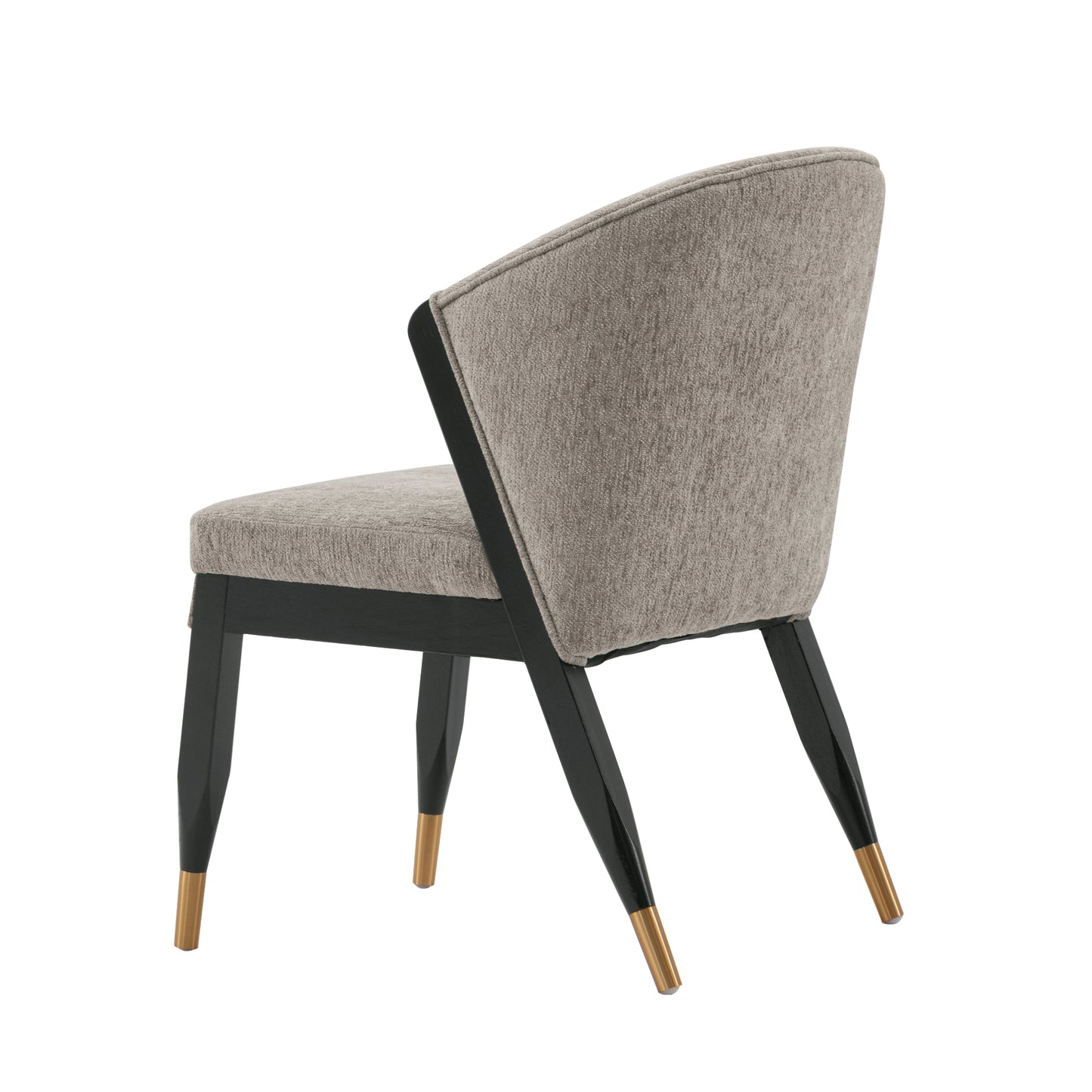 Ola Modern Wood Chenille Dining Chair in Stone DC075-ST