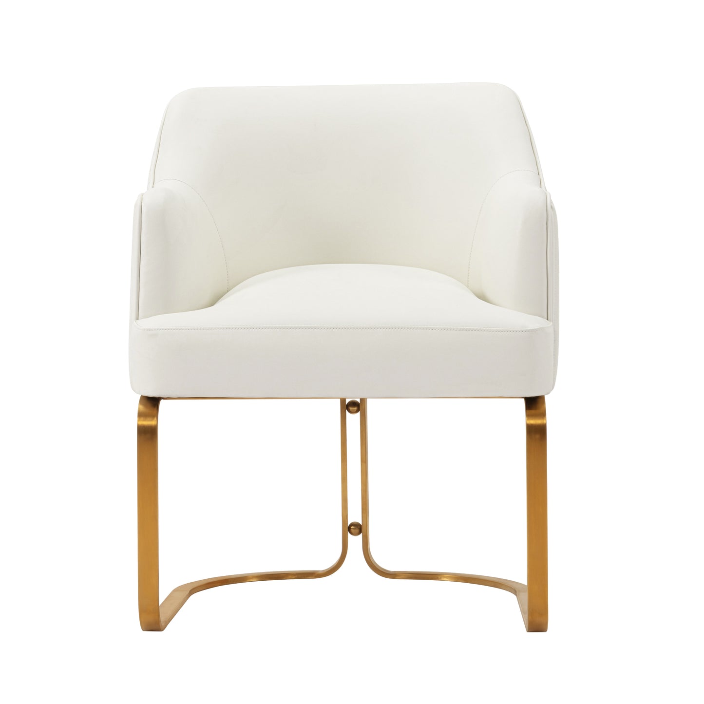 Raya Modern Wood Vegan Leather Dining Chair in Ivory DC078-CR