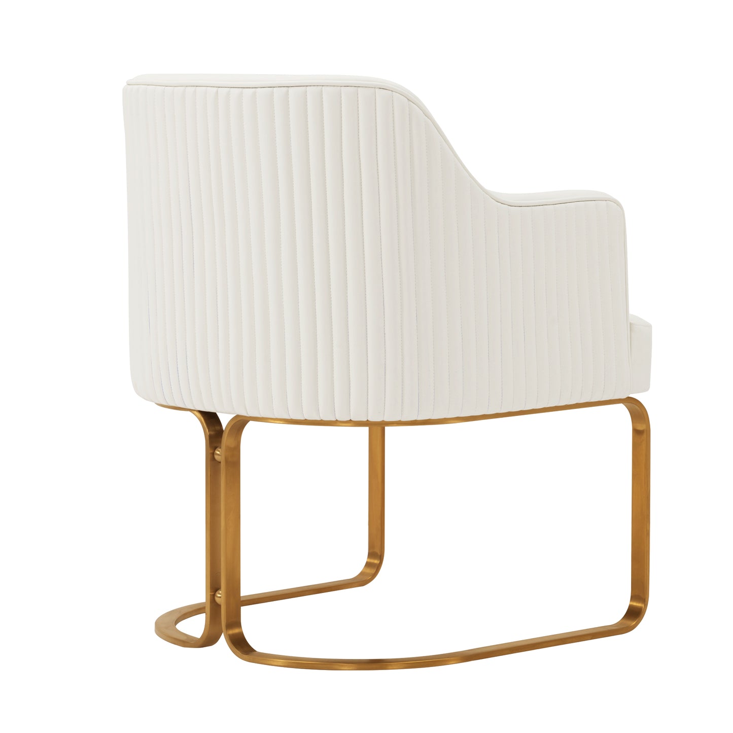 Raya Modern Wood Vegan Leather Dining Chair in Ivory DC078-CR