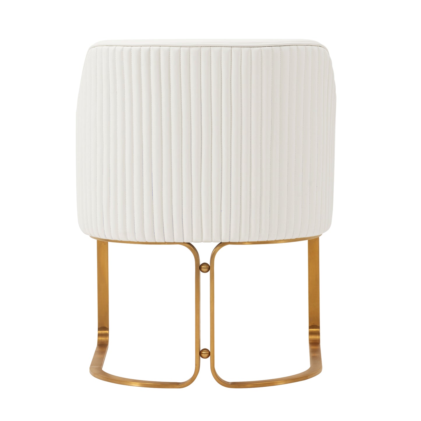 Raya Modern Wood Vegan Leather Dining Chair in Ivory DC078-CR