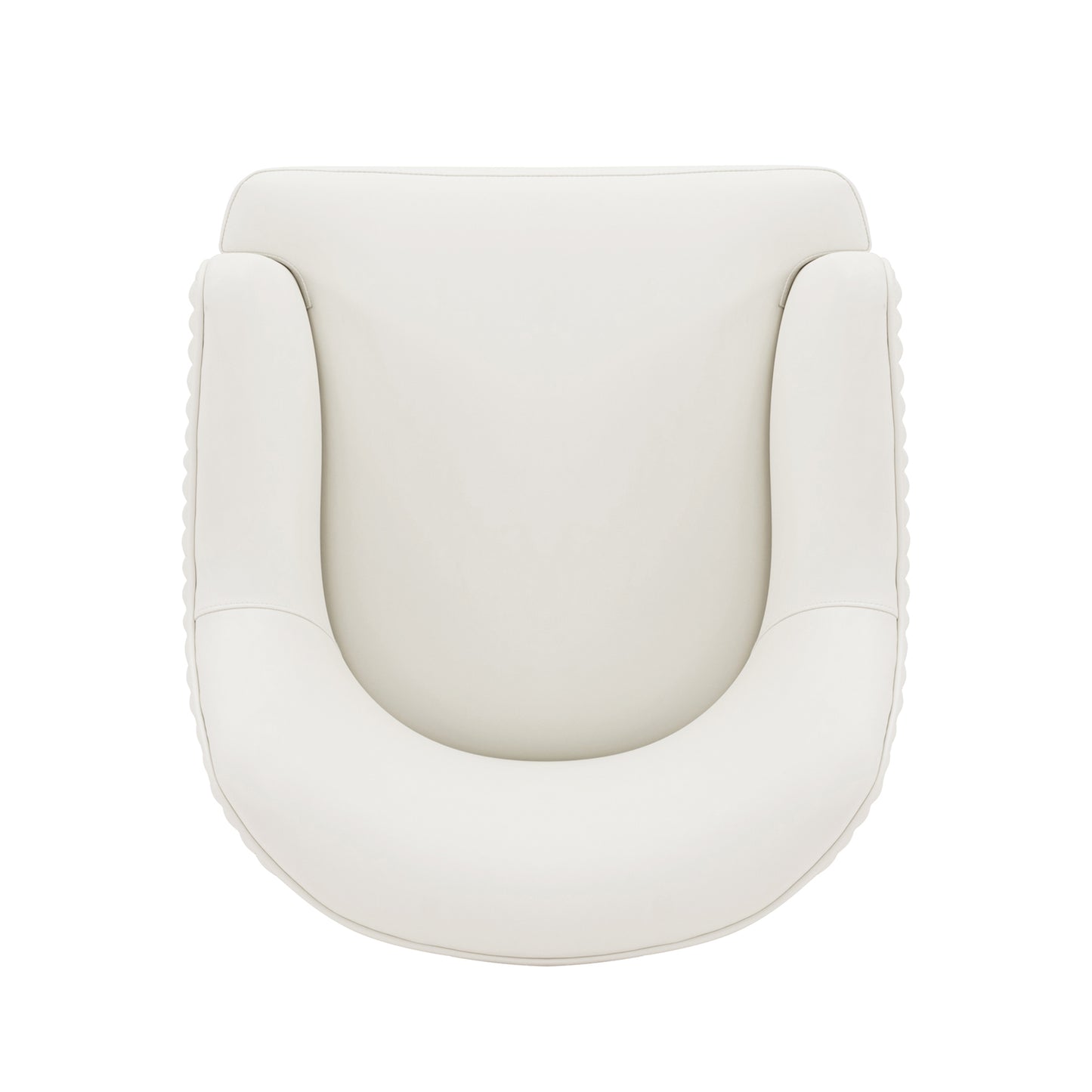 Raya Modern Wood Vegan Leather Dining Chair in Ivory DC078-CR