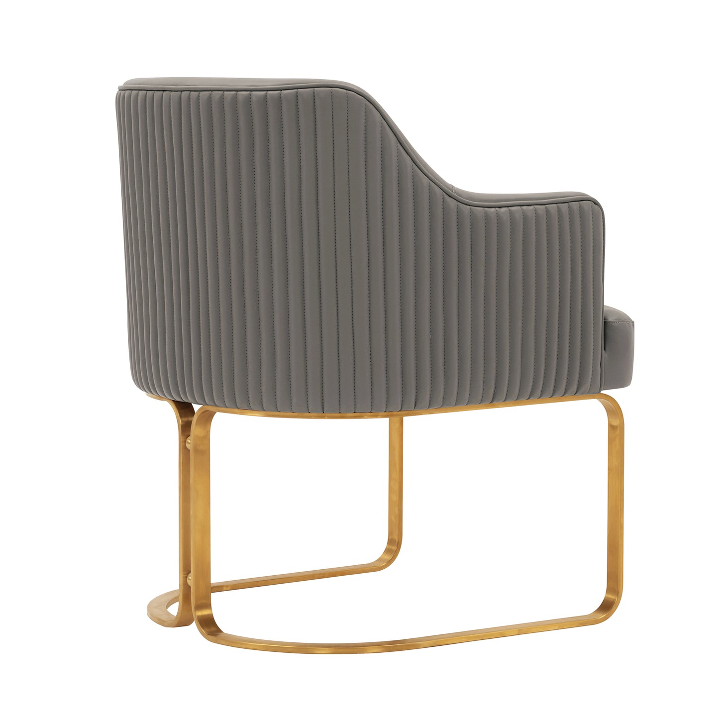 Manhattan Comfort Modern Raya Leatherette Dining Armchair in Taupe DC078-TP