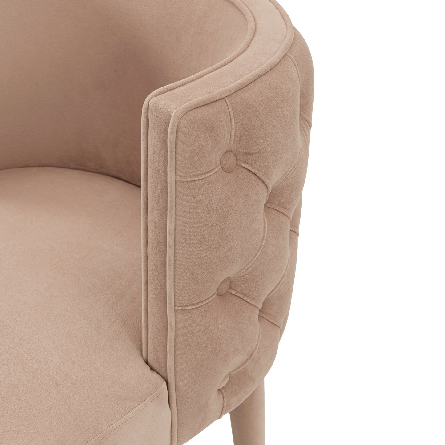 Maya Modern Velvet Dining Chair in Nude DC079-ND