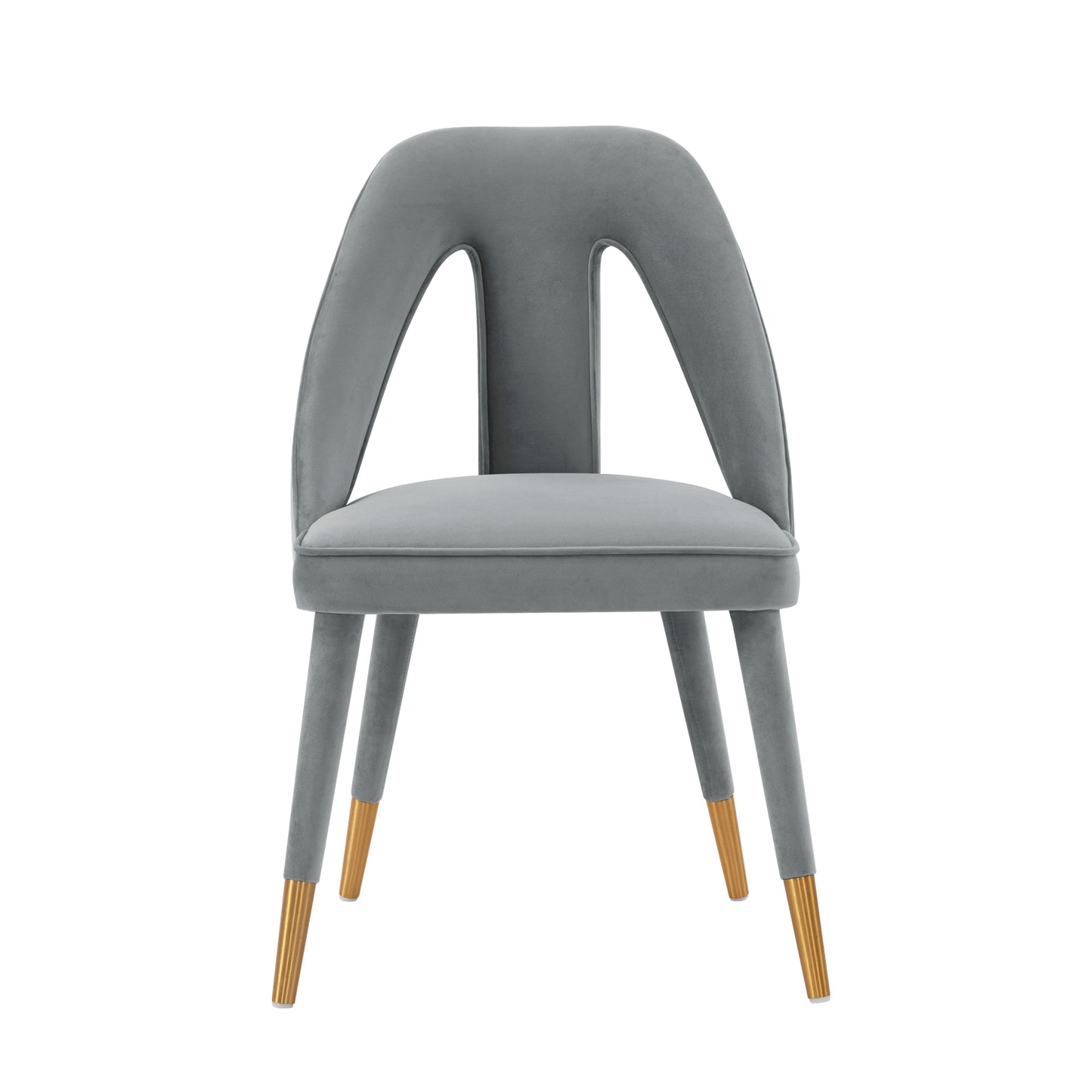 Manhattan Comfort Modern Neda Velvet Dining Chair in Grey DC081-GY