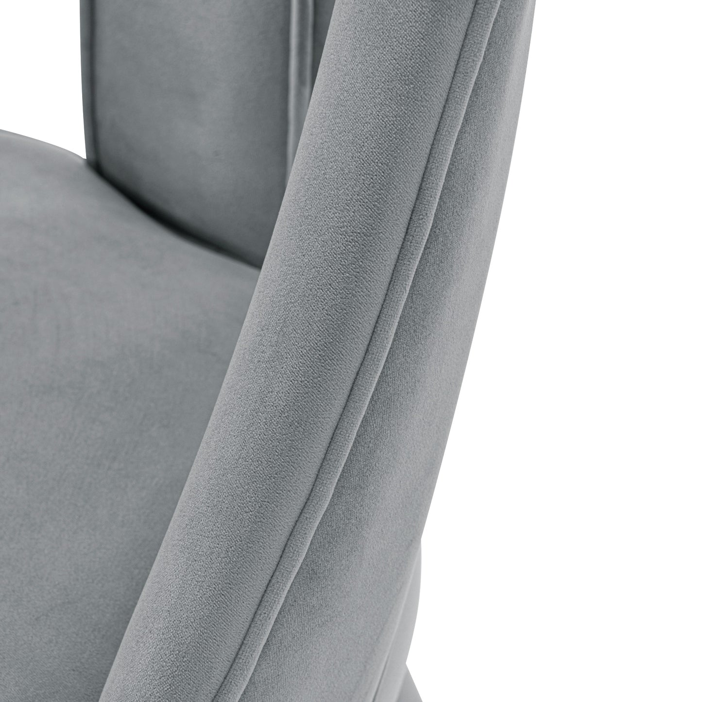 Manhattan Comfort Modern Neda Velvet Dining Chair in Grey DC081-GY