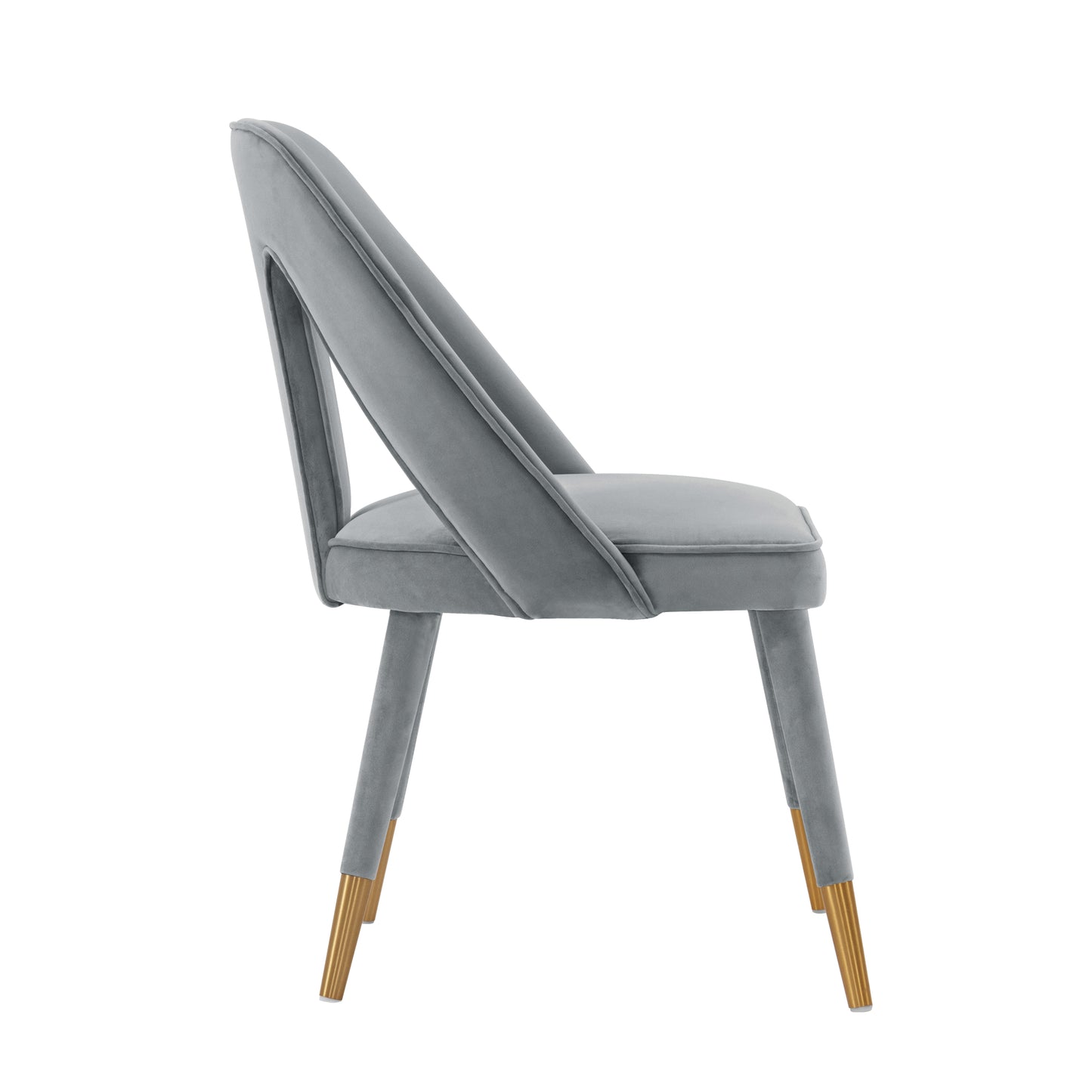 Manhattan Comfort Modern Neda Velvet Dining Chair in Grey DC081-GY