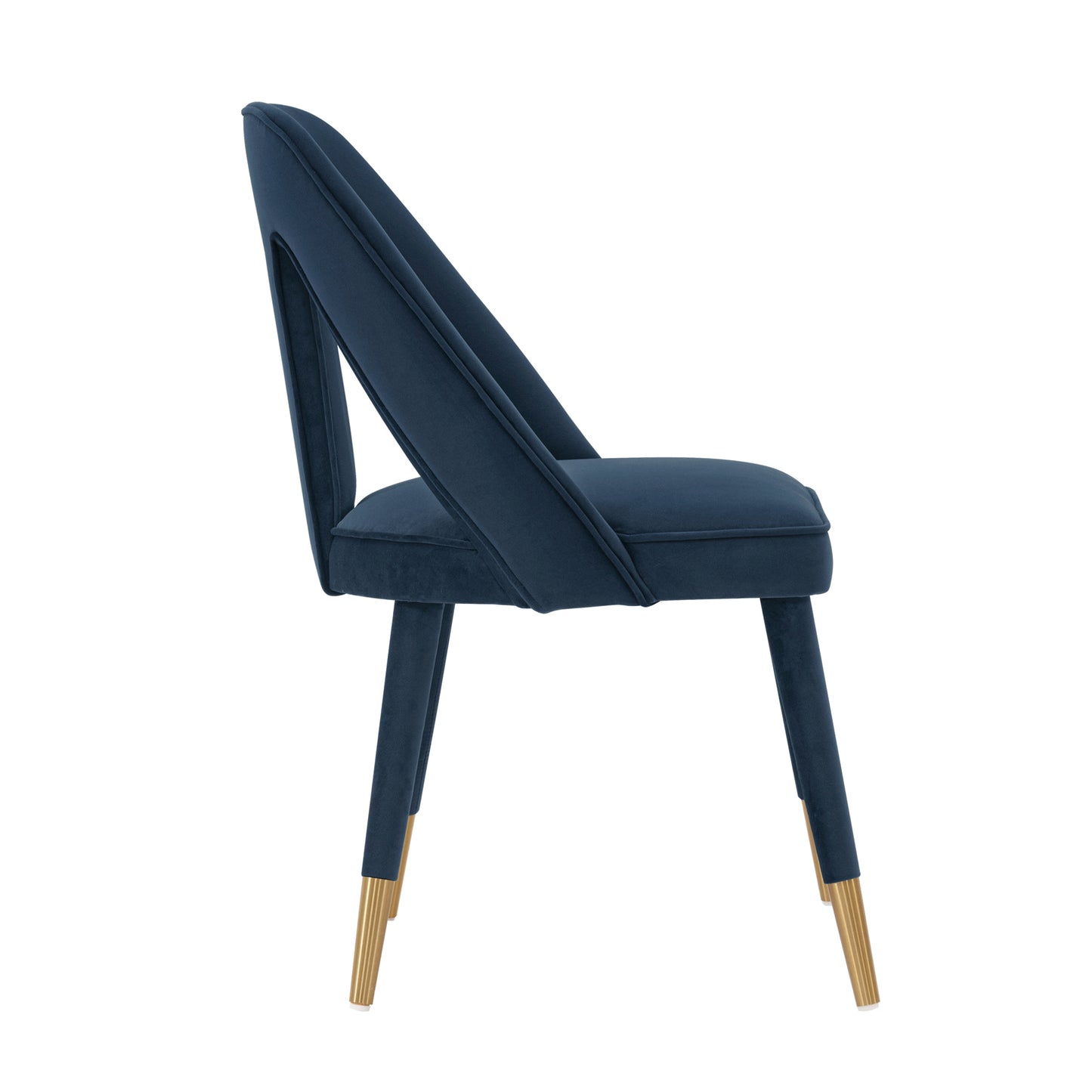 Neda Modern Upholstered Velvet Dining Chair in Midnight Blue DC081-MB