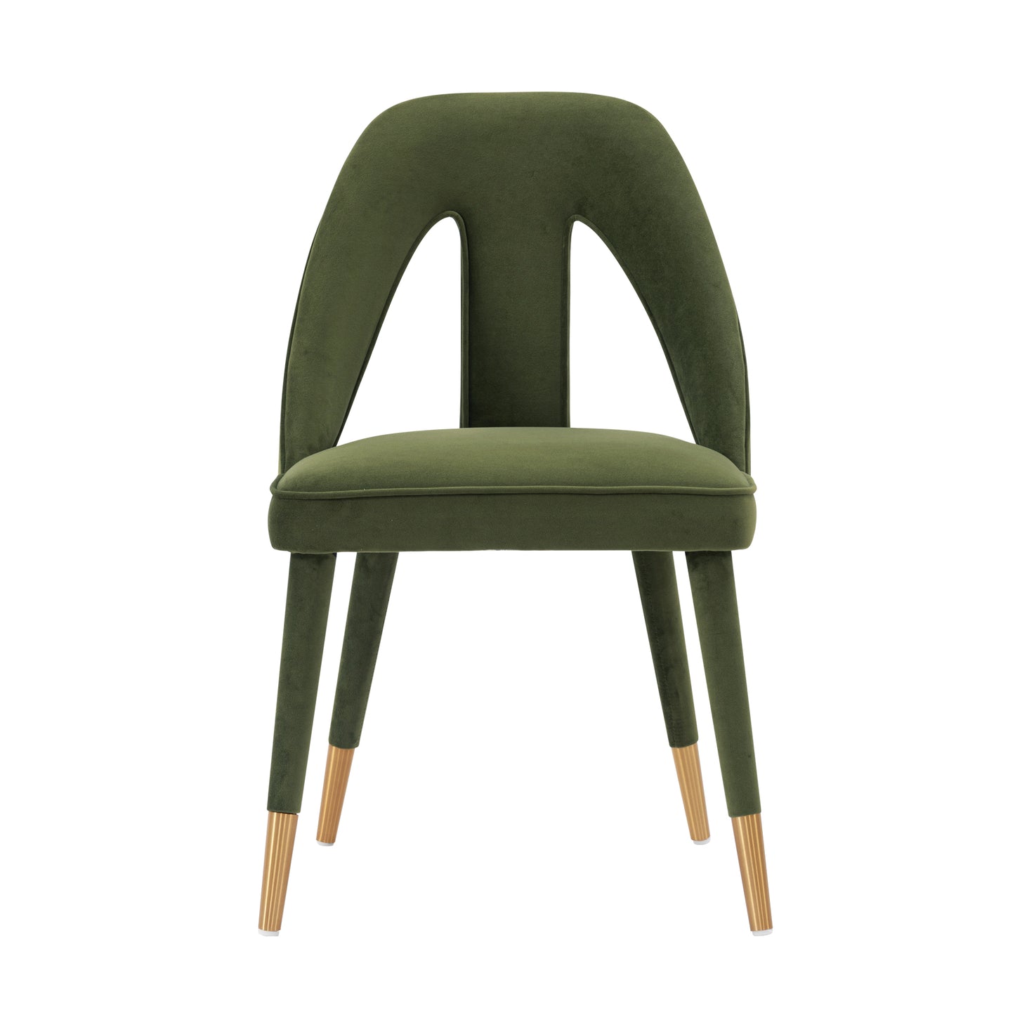 Manhattan Comfort Modern Neda Velvet Dining Chair in Olive Green DC081-OG