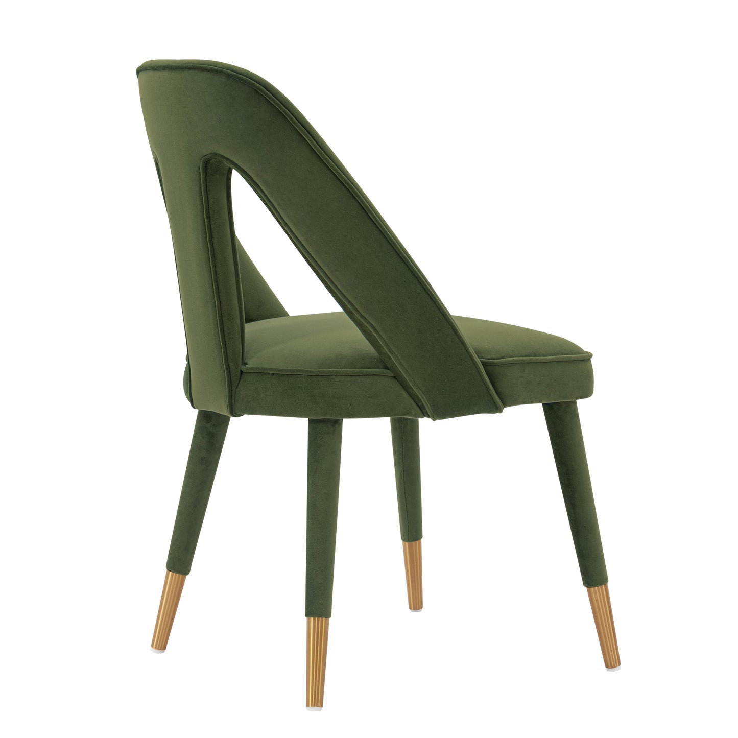 Manhattan Comfort Modern Neda Velvet Dining Chair in Olive Green DC081-OG