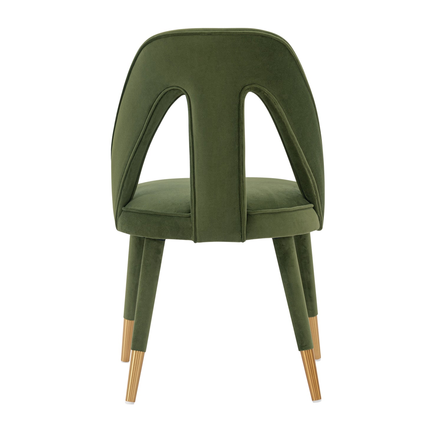 Manhattan Comfort Modern Neda Velvet Dining Chair in Olive Green DC081-OG