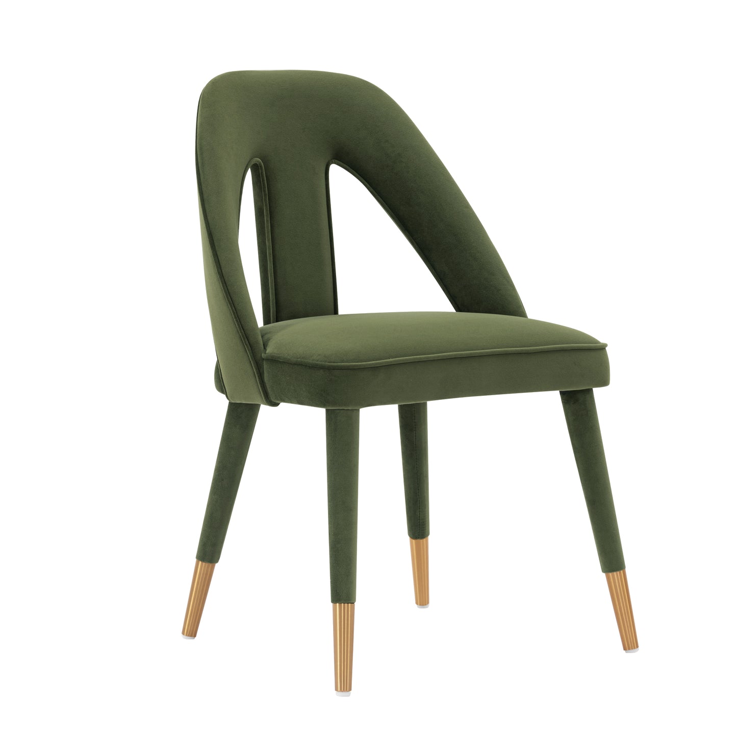 Manhattan Comfort Modern Neda Velvet Dining Chair in Olive Green DC081-OG
