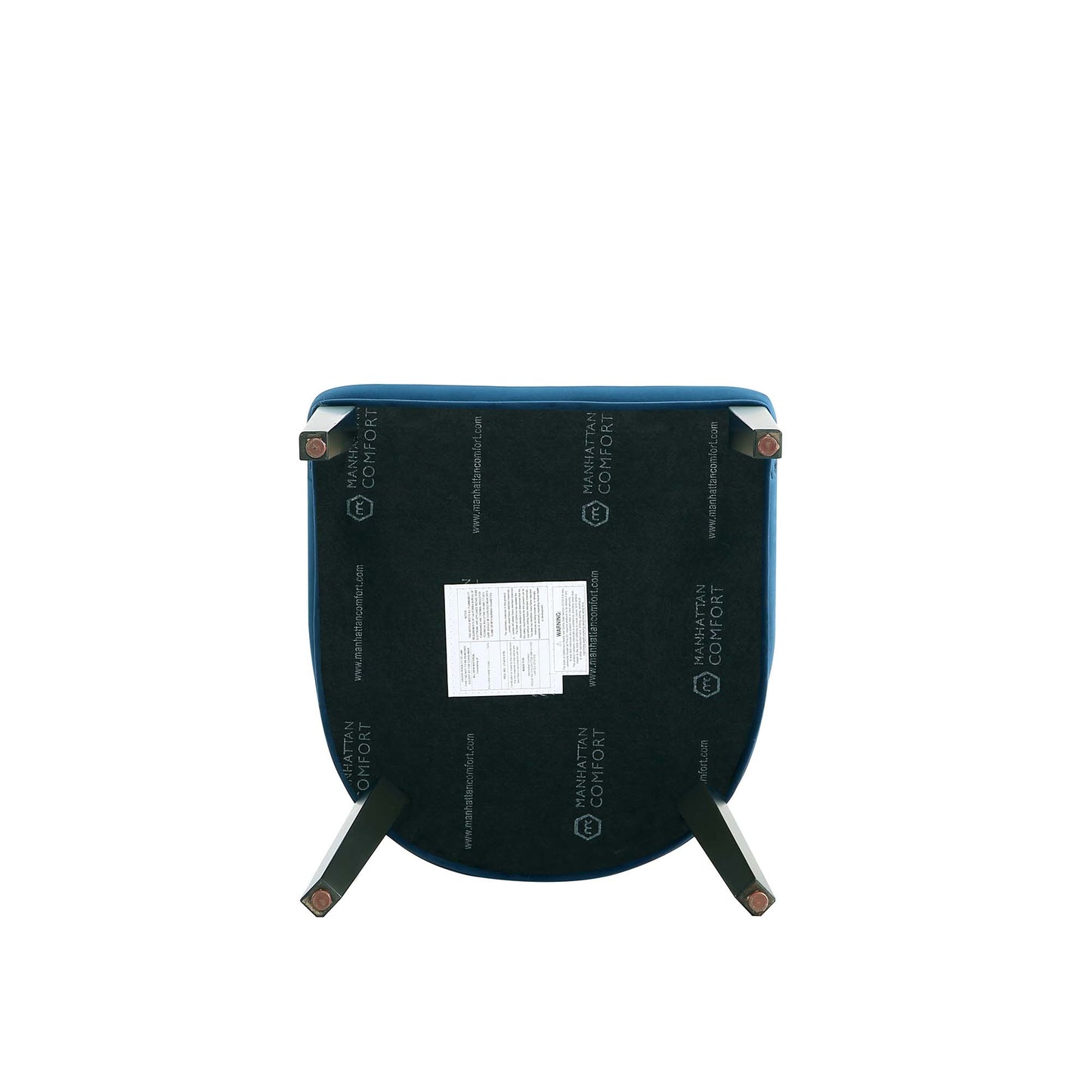 Hillman Modern Wood Upholstered Dining Chair in Blue - Set of 2 DC087-BL