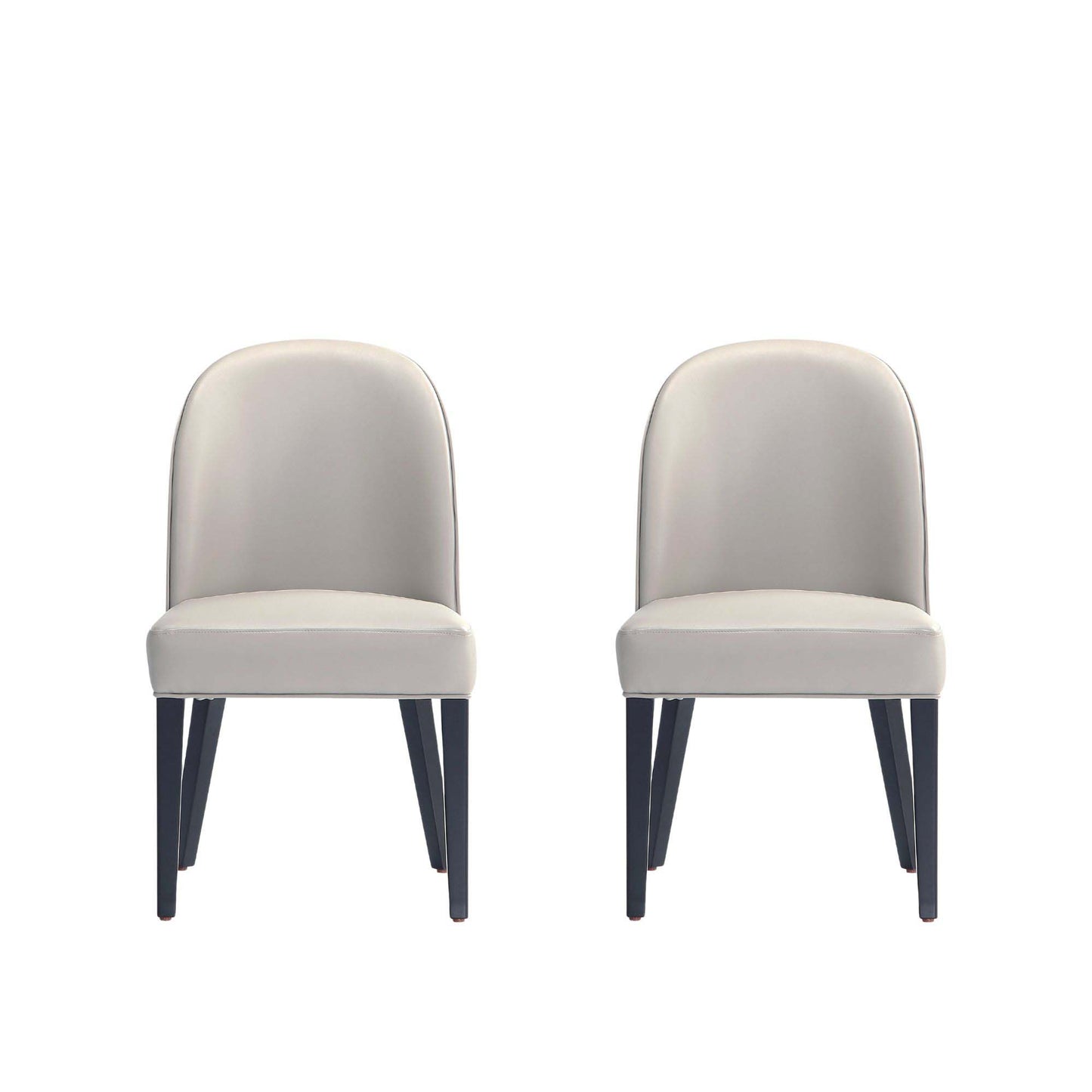 Hillman Modern Wood Upholstered Dining Chair in Light Gray - Set of 2 DC087-LG