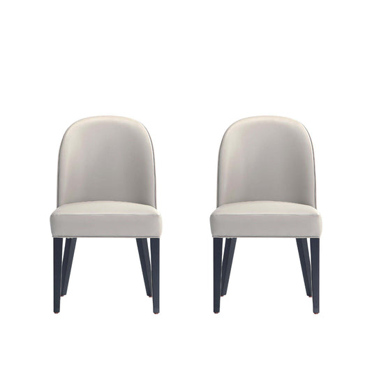 Hillman Modern Wood Upholstered Dining Chair in Light Gray - Set of 2 DC087-LG
