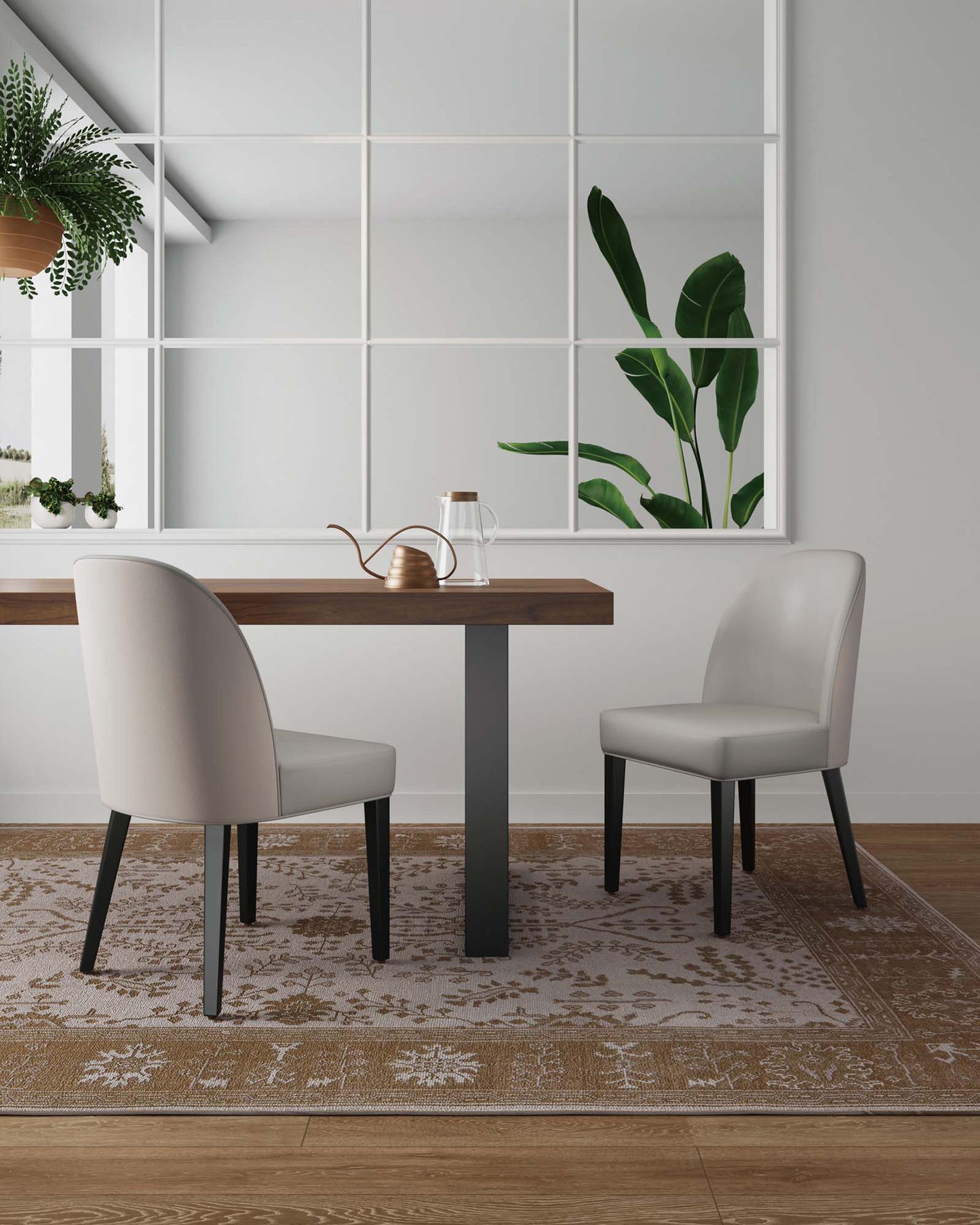 Hillman Modern Wood Upholstered Dining Chair in Light Gray - Set of 2 DC087-LG