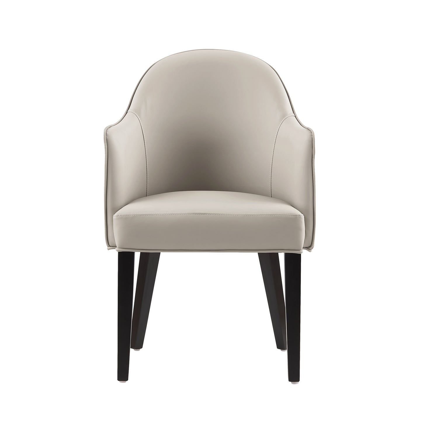 Hillman Modern Wood Vegan Leather and Velvet Armchair in Light Gray DC087AR2-LG